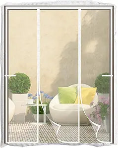 Upgraded Reinforced Magnetic Screen Door for Double Doors