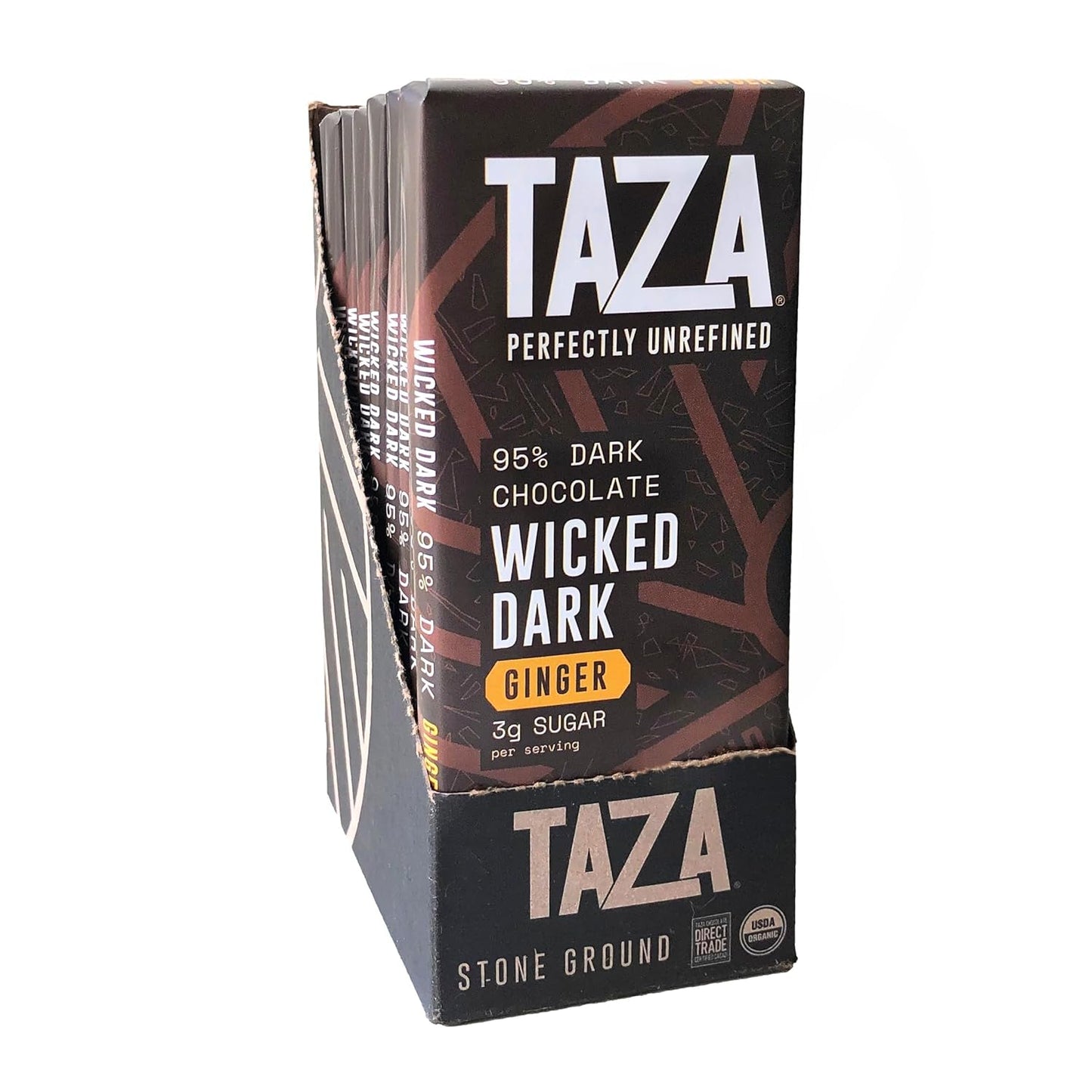 Taza Chocolate Organic Amaze Bar 95% Stone Ground Dark Delight