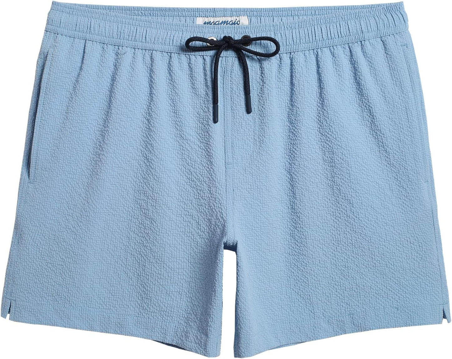 maamgic Men's Swim Trunks Quick Dry Seersucker Beach Shorts
