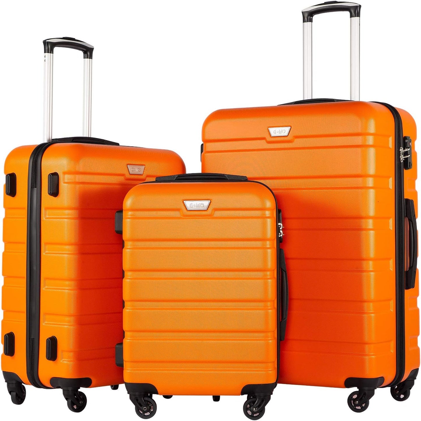 Coolife Luggage 3 Piece Set with TSA Lock for Secure Travel