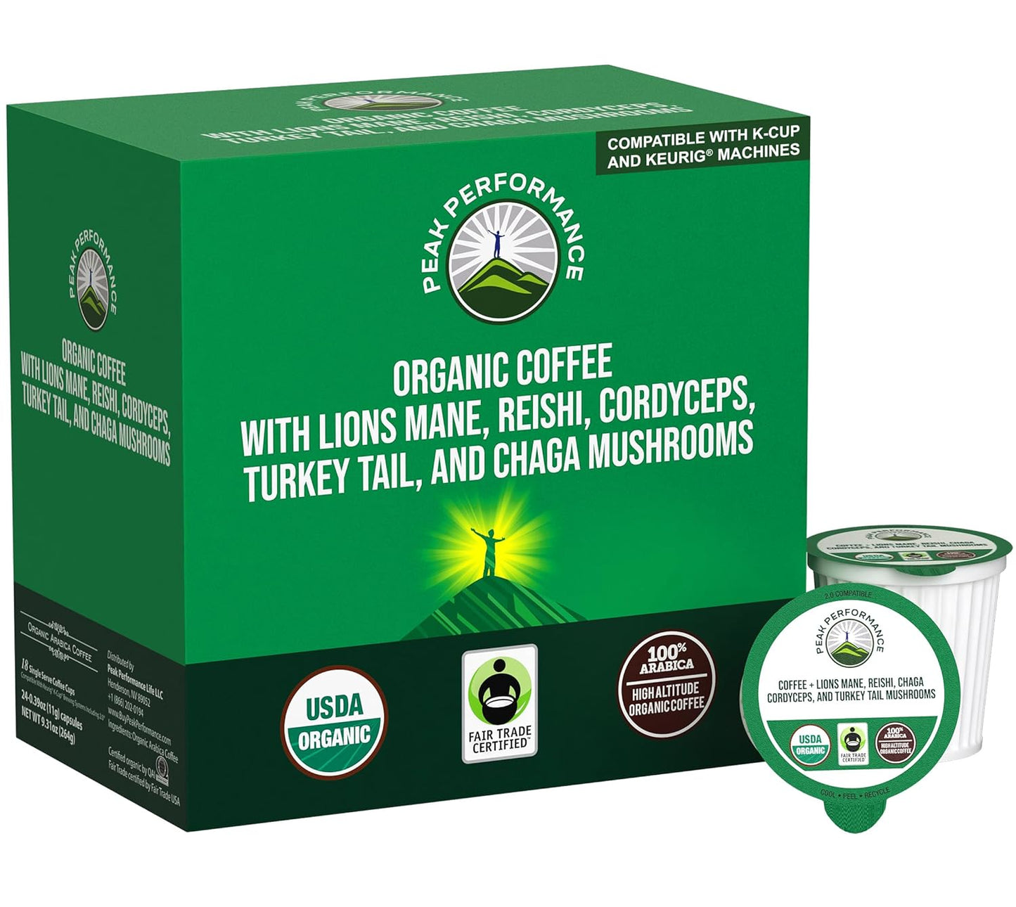 Organic Mushroom Coffee Pods for Energy and Brain Boost