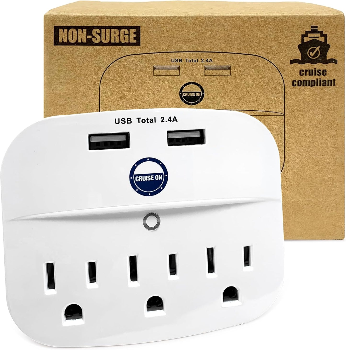 Cruise On with 2 USB Ports - Cruise Ship Approved!