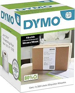 DYMO Authentic LW Extra-Large Shipping Labels for Easy Printing