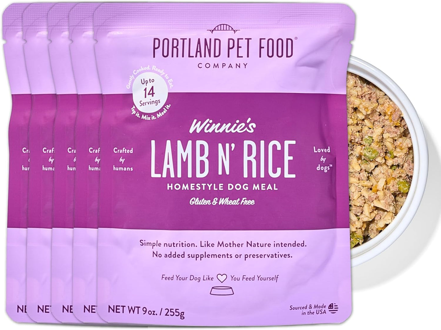 Winnie's Lamb N Rice Fresh Dog Food Pouches for All Breeds