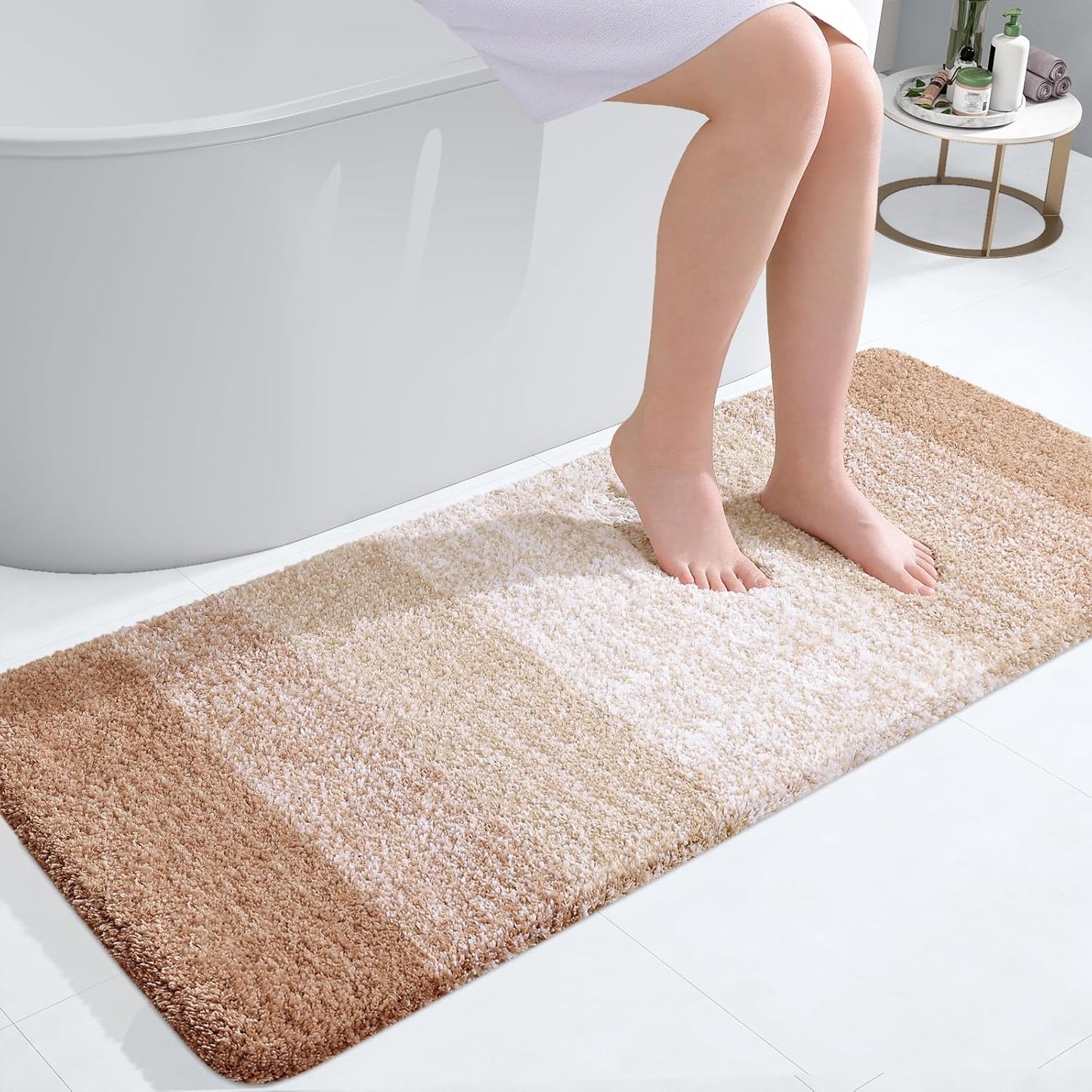 OLANLY Extra Soft Microfiber Bathroom Runner Rugs for Home Decor