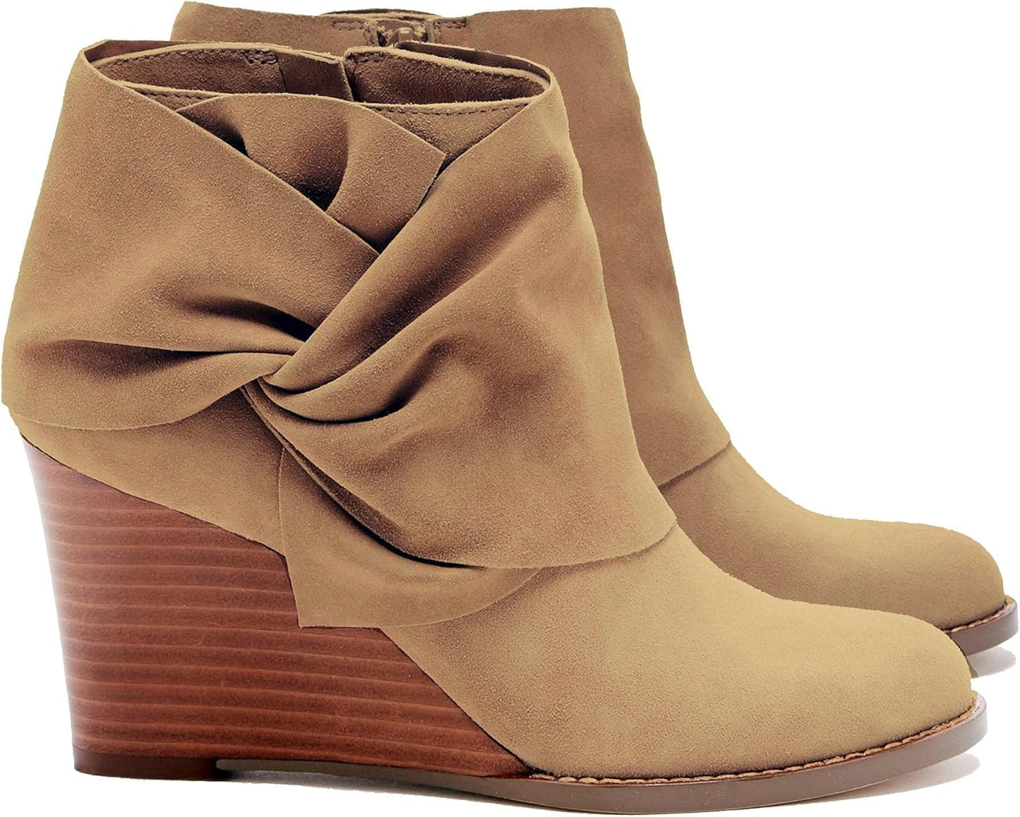 Fashare Womens Wedge Booties for Stylish Winter Dress Looks