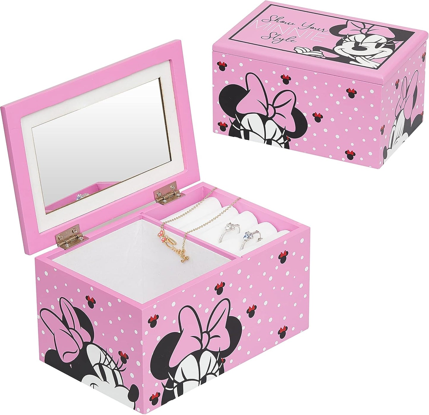 Disney Minnie Mouse Pink Jewelry Box: Show Your Style!