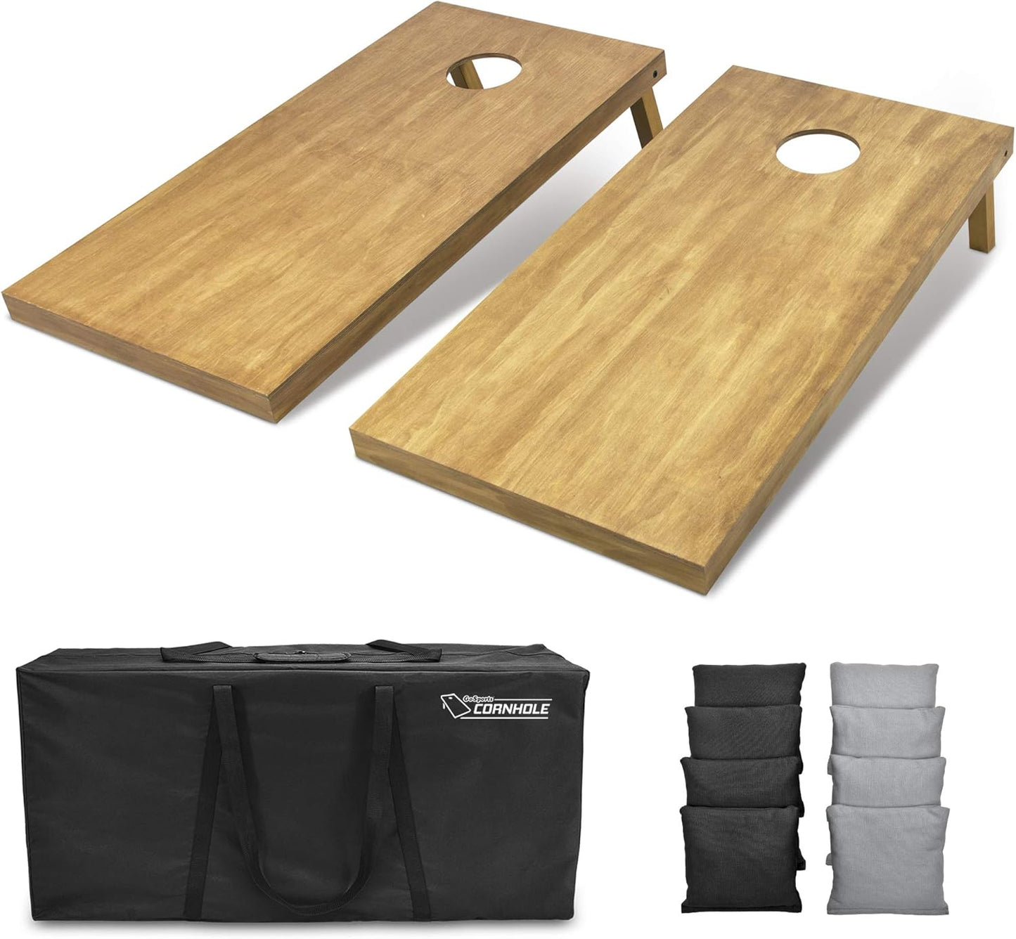 GoSports 4 ft x 2 ft Wooden Cornhole Boards Set for Fun