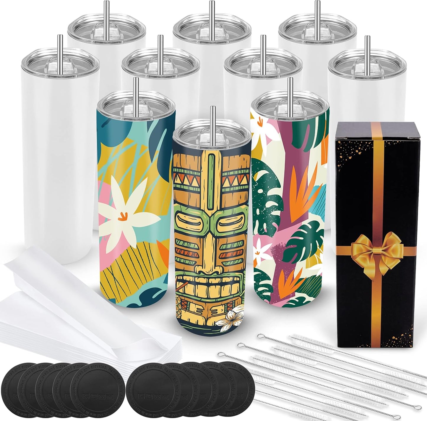 20 oz Sublimation Tumblers Blanks 10 Pack for Custom Designs