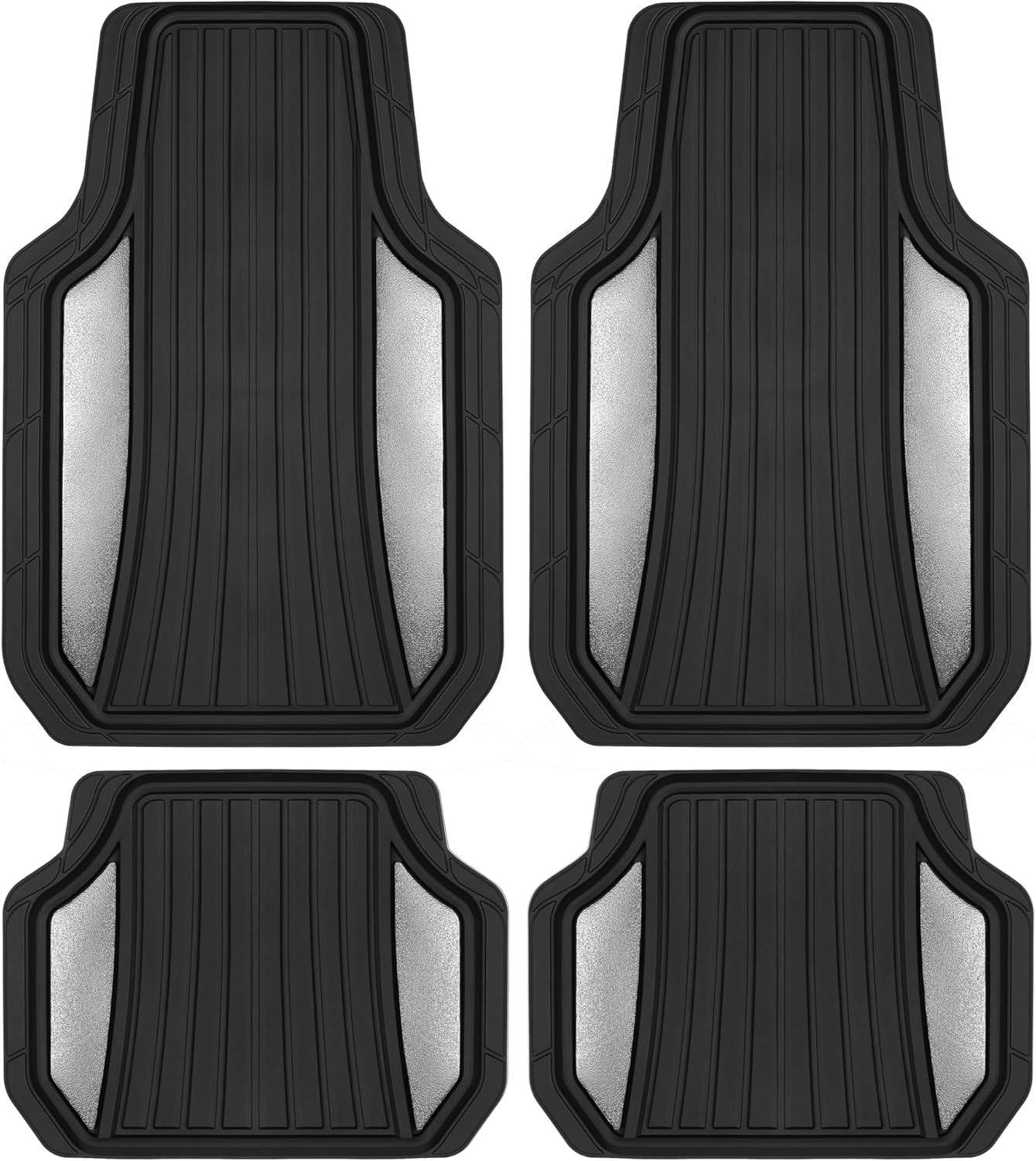 Motor Trend ChromeTech Car Floor Mats Full Set for All Weather