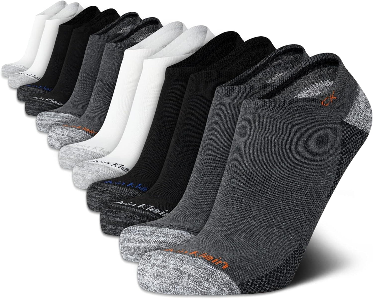 Calvin Klein Men's No Show Lightweight Cushioned Low Cut Socks