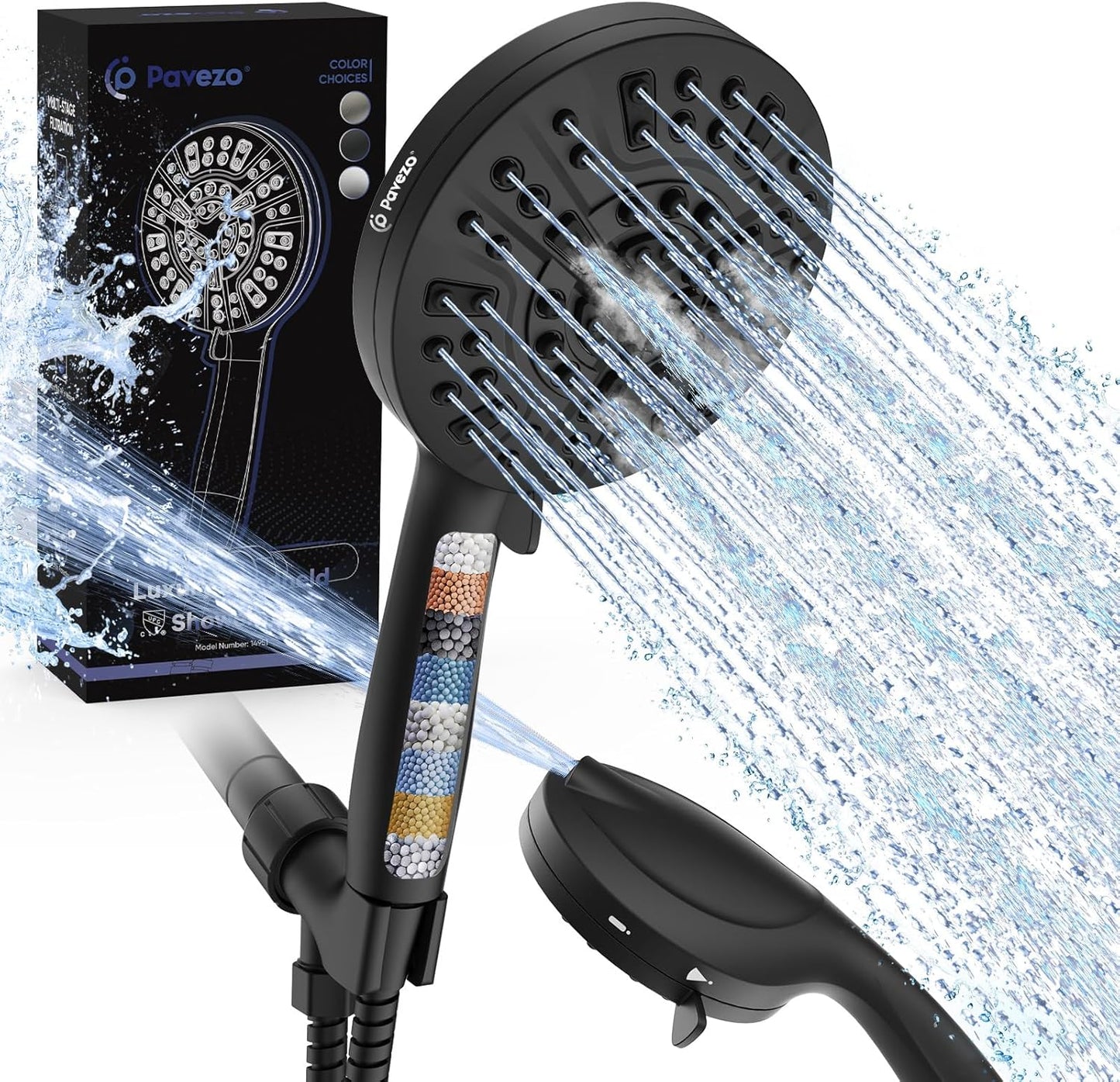 High Pressure Handheld Shower Head with 10 Modes for Ultimate Clean