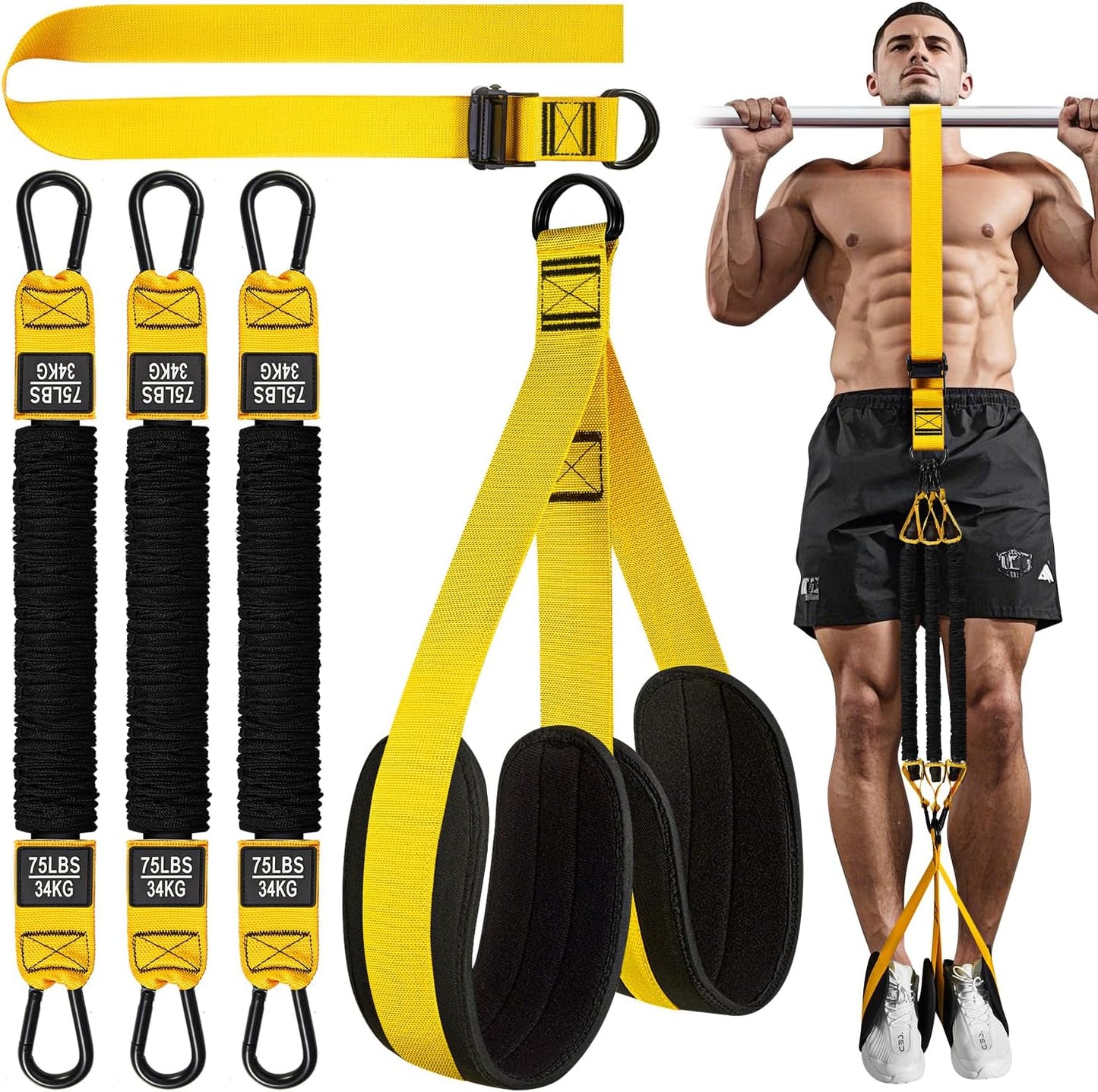 HPYGN Pull Up Assistance Bands for Strength Training and Fitness