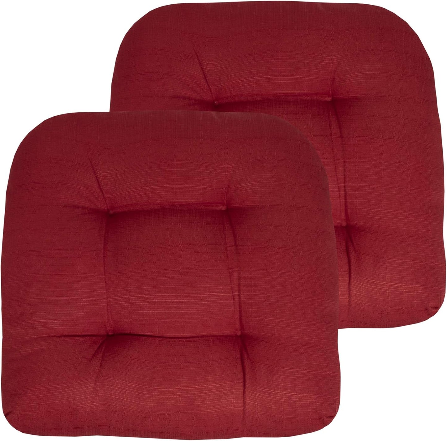 Sweet Home Collection Patio Cushions for Outdoor Chairs, Red