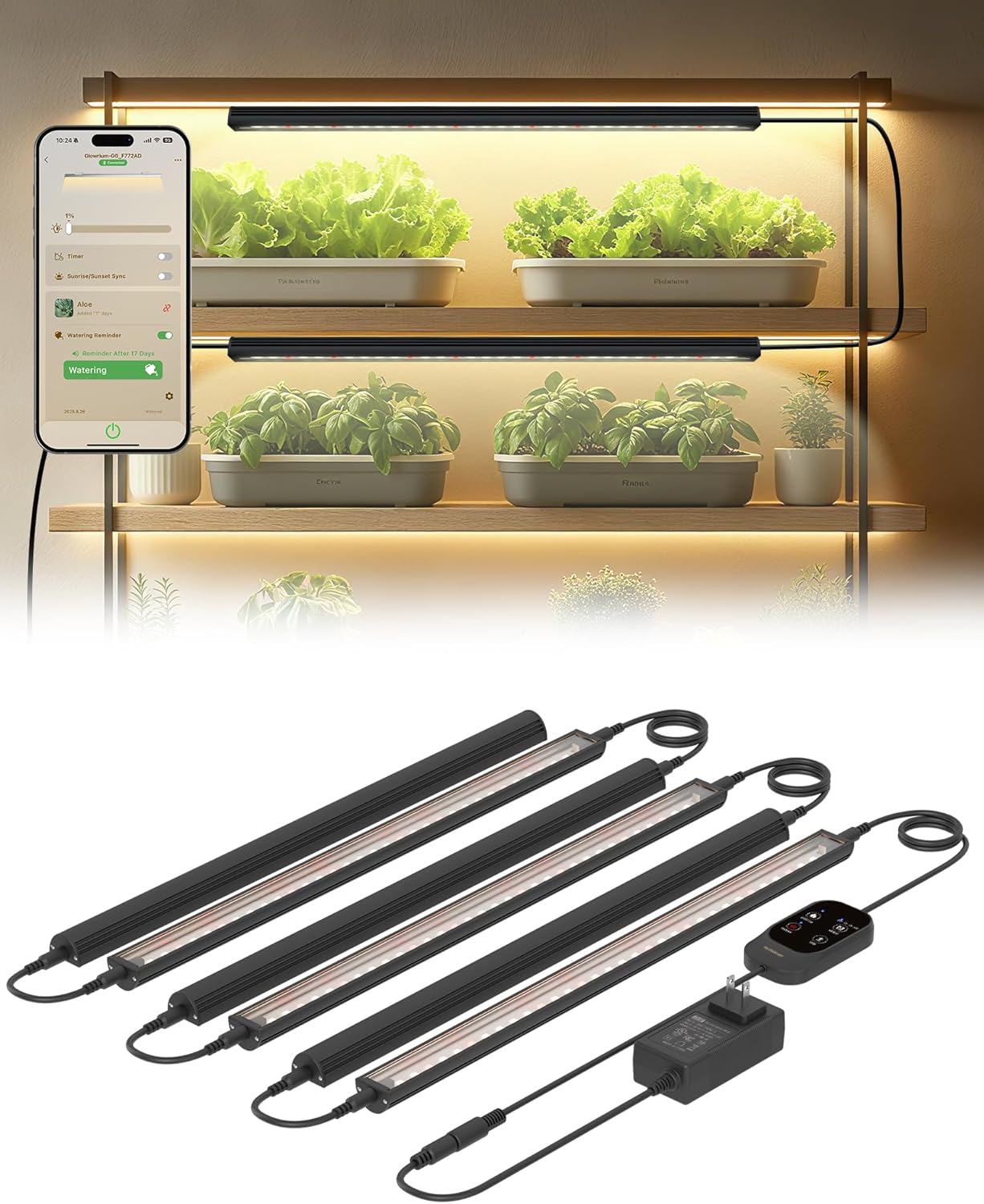 Smart Grow Light for Indoor Plants with Auto Timer and Dimming