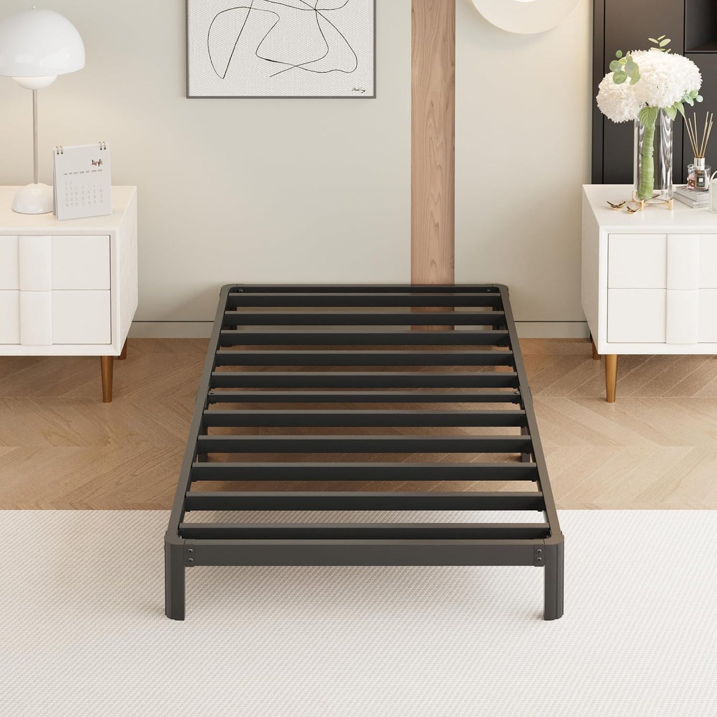 9 Inch Twin XL Bed Frame with Rounded Corners for Comfort