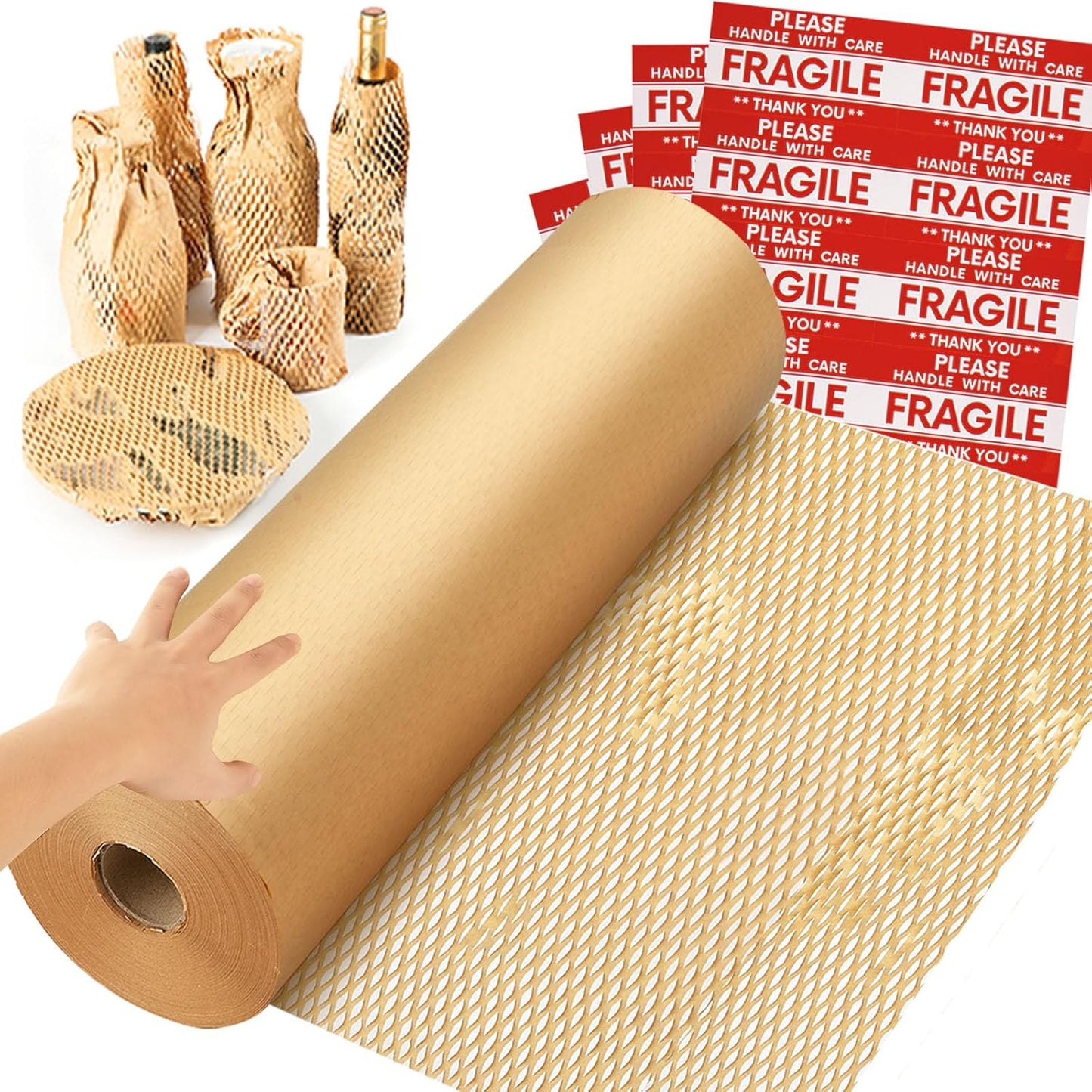 Honeycomb Packing Paper Wrap 15ft'x600ft for Safe Shipping