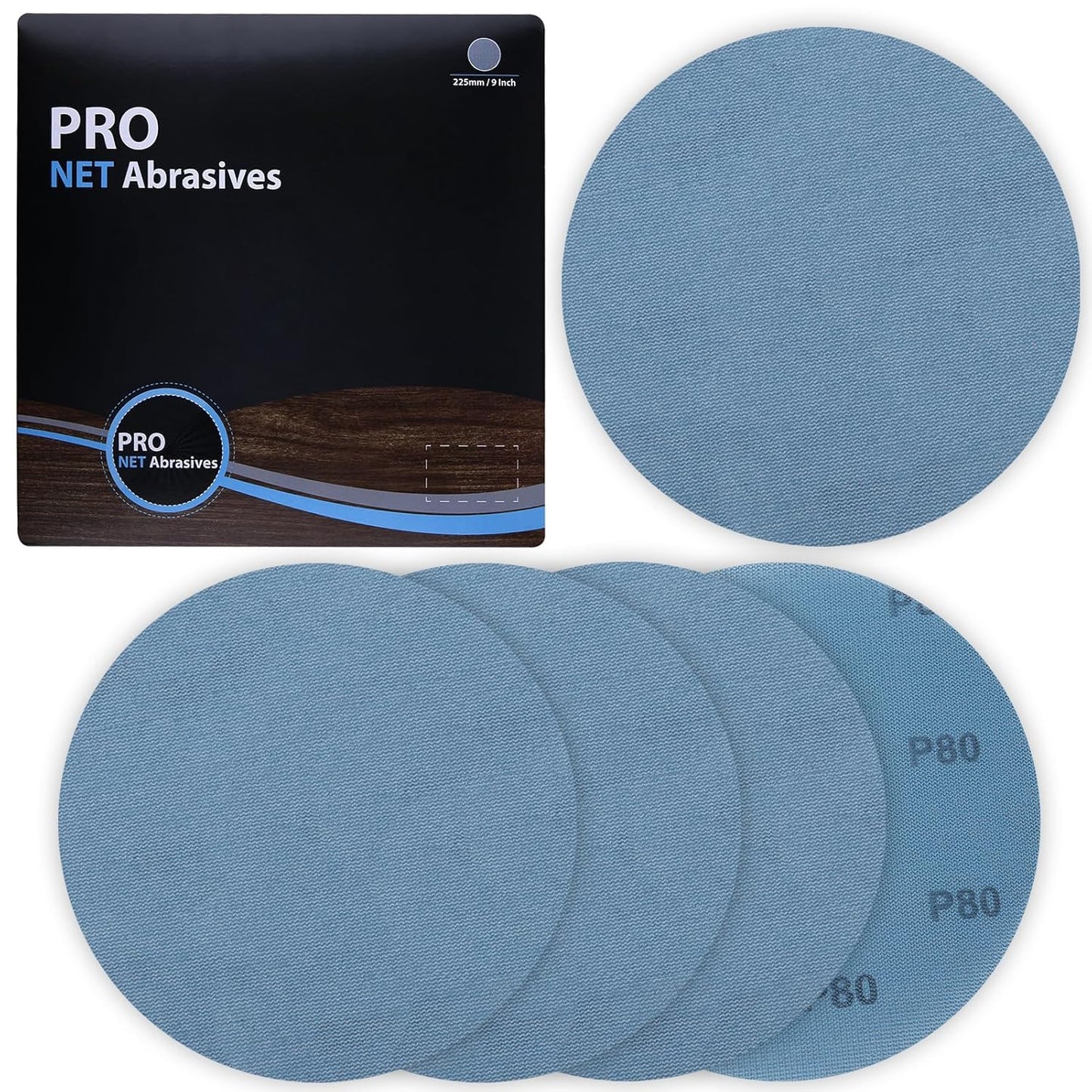 LEONTOOL 80 Grit Mesh Sanding Discs Set - Dust-Free, Fast Sanding