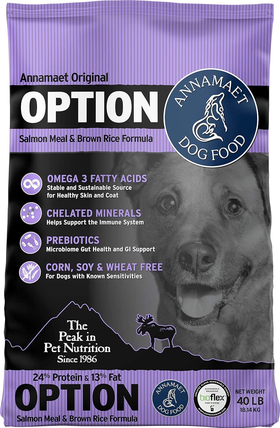 Annamaet Original Option Dry Dog Food with Salmon & Brown Rice