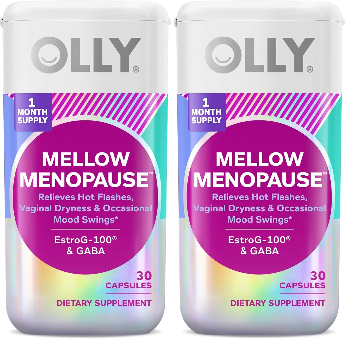OLLY Mellow Menopause Supplements for Hot Flashes & Mood Swings