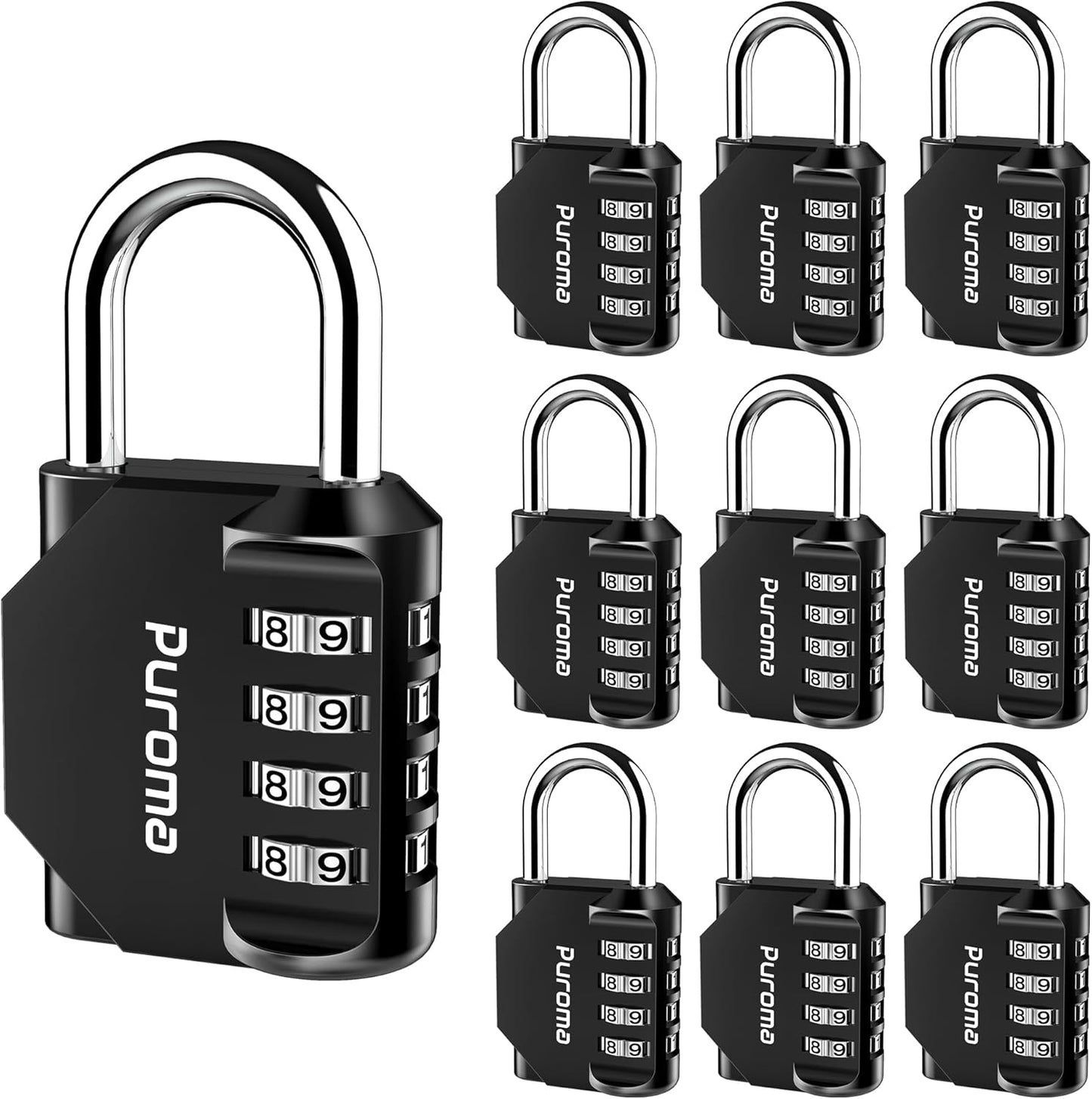 Puroma 10 Pack Combination Lock for Locker - Secure & Durable