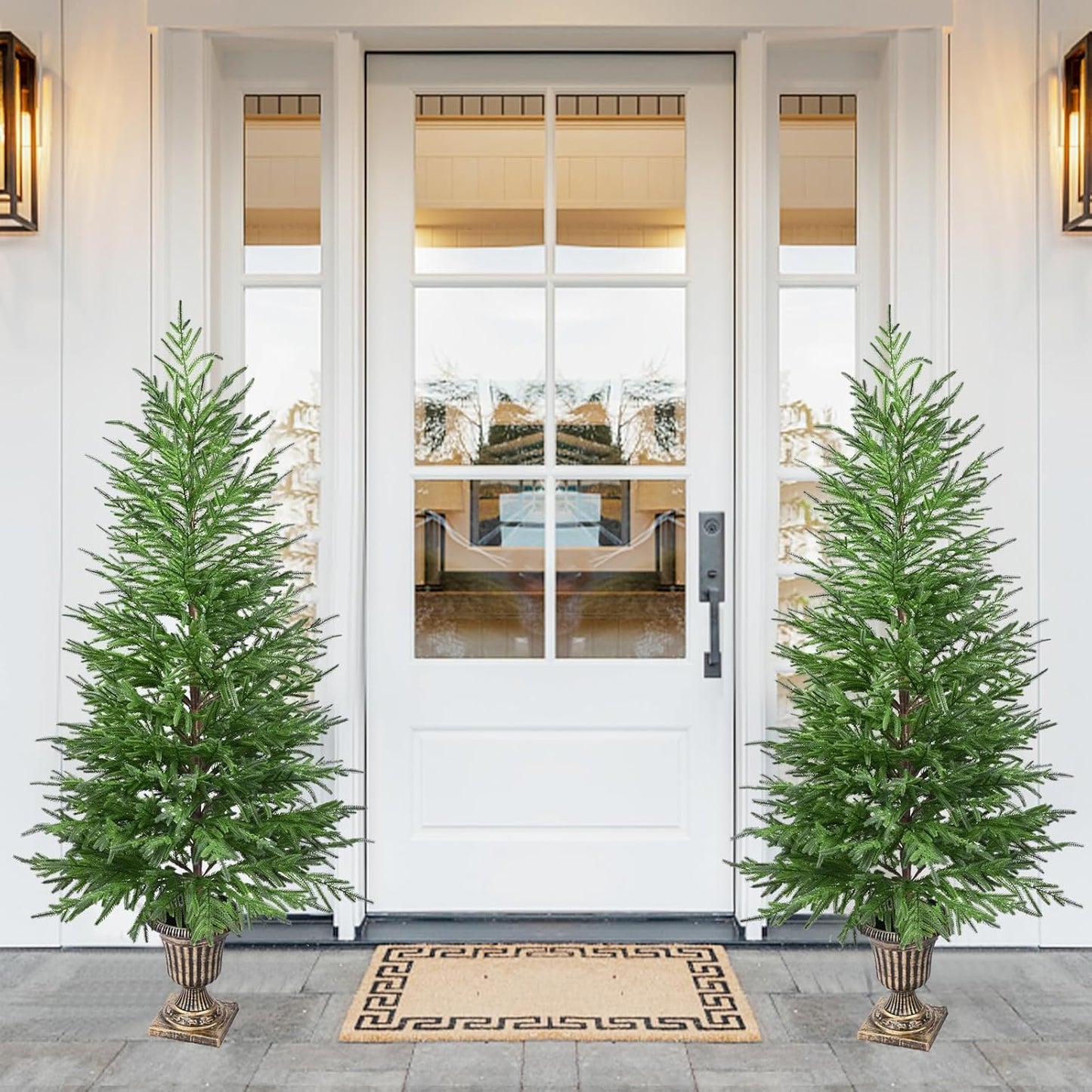 4FT Artificial Potted Norfolk Christmas Tree for Holiday Decor