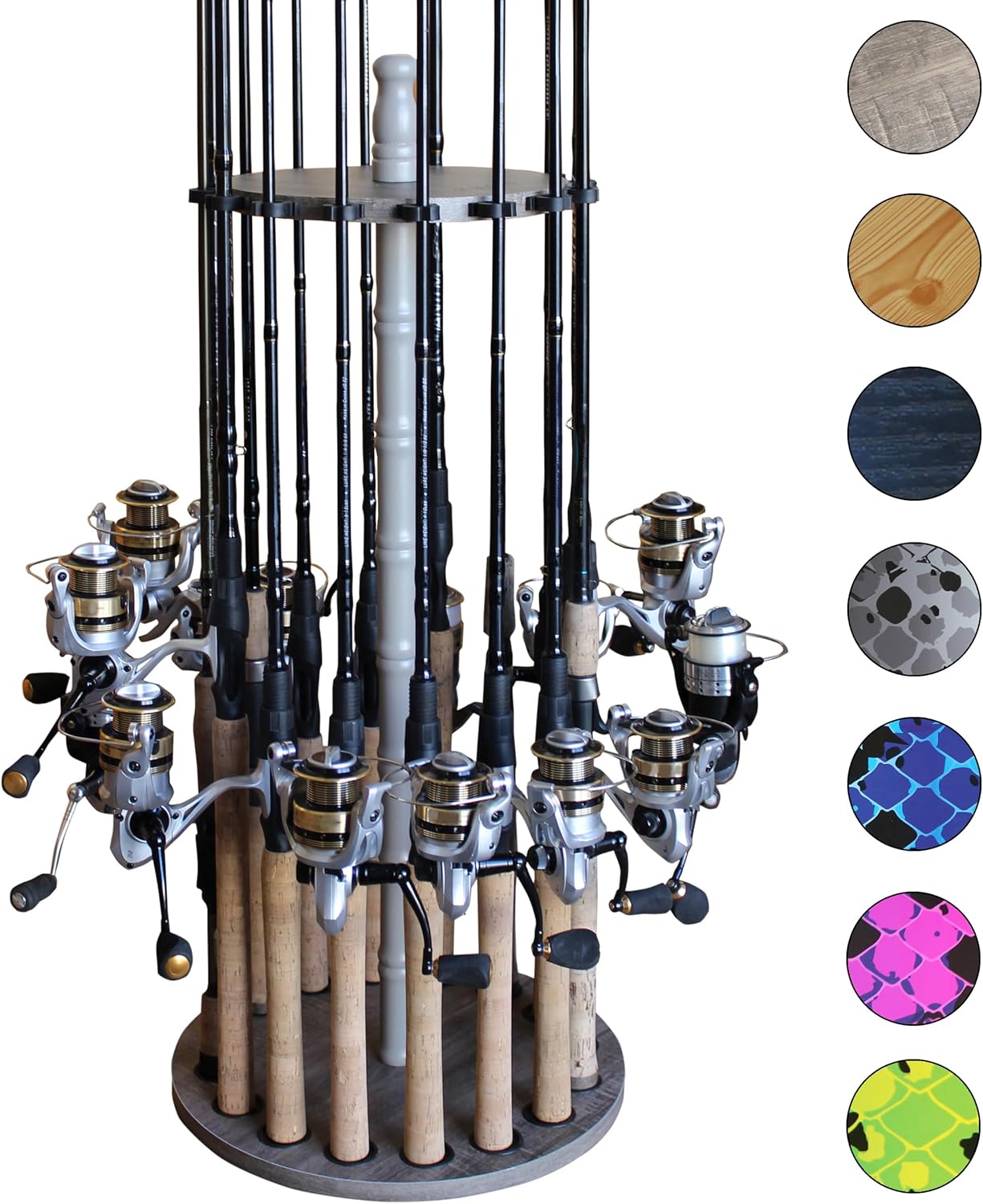 Fishing Rod Holder for 16 Rods - Garage Organization