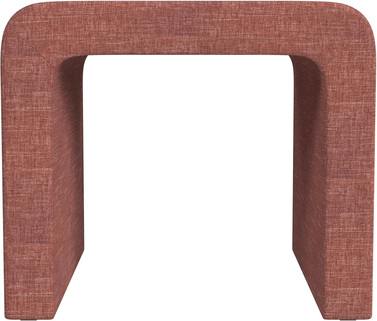 Modern Arch Chenille Ottoman for Living Room & Bedroom Decor