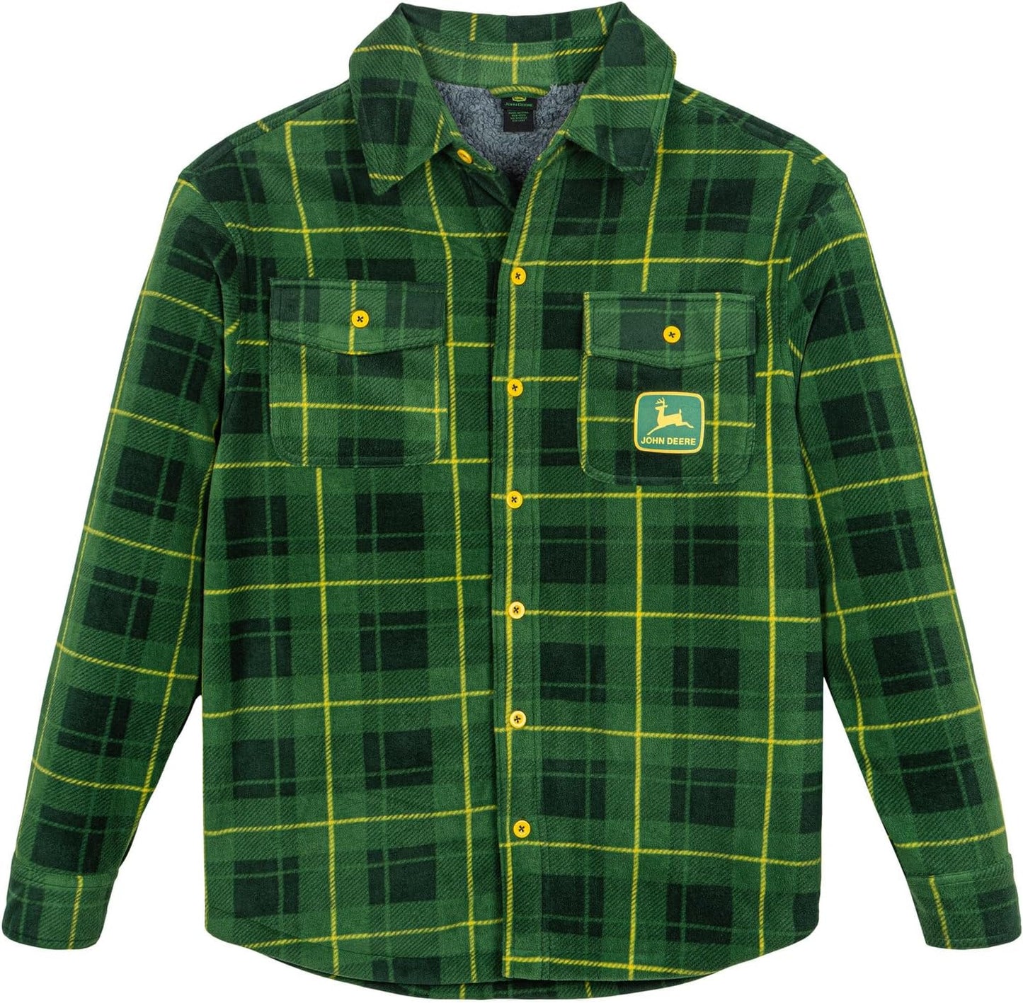 John Deere Tractor Plaid Flannel Shacket for All Ages