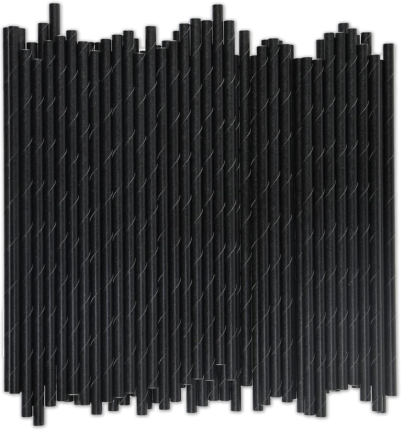 Black Paper Straws 1000 Count - Eco-Friendly Drinking Straws