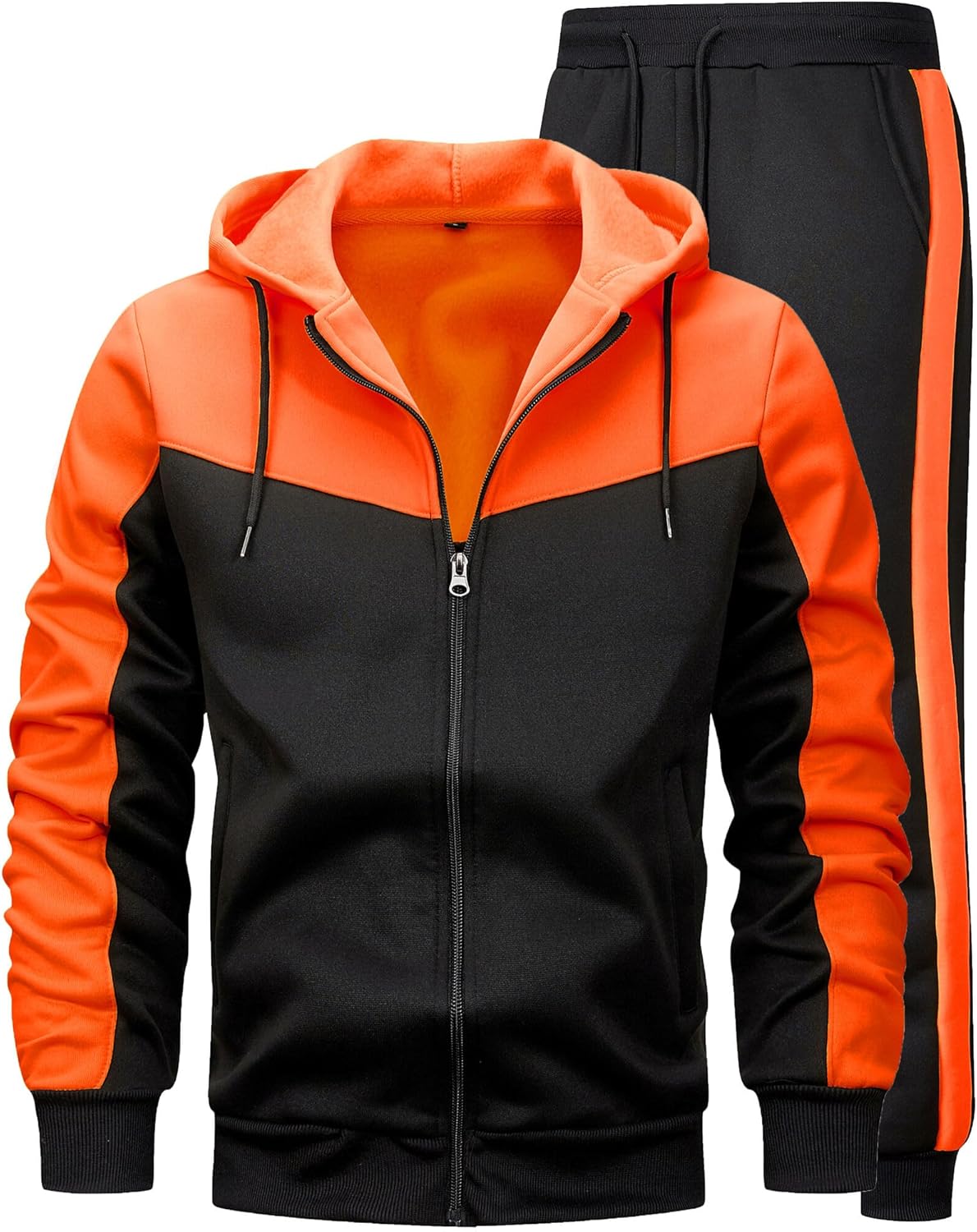 Men's 2 Pieces Tracksuit for Men Full Zip Jogger Sports Suit