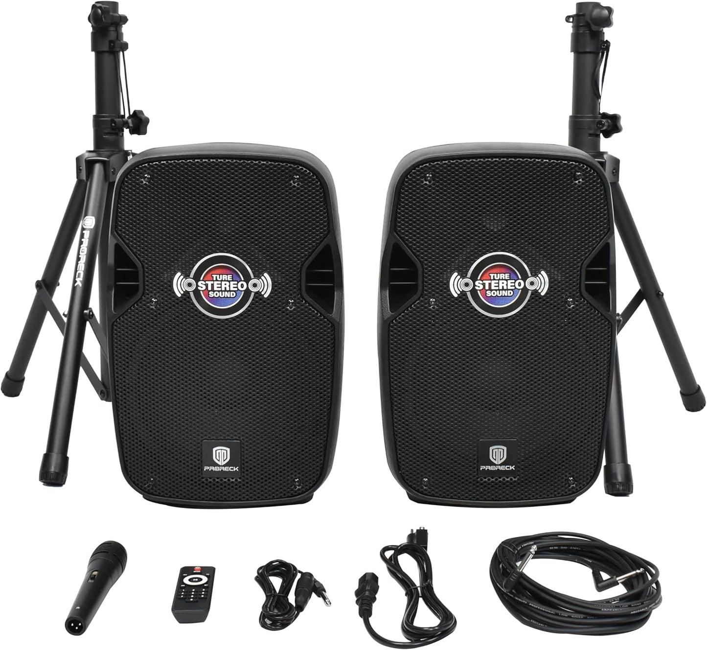 PRORECK 10-Inch Stereo Speakers for Parties and Events