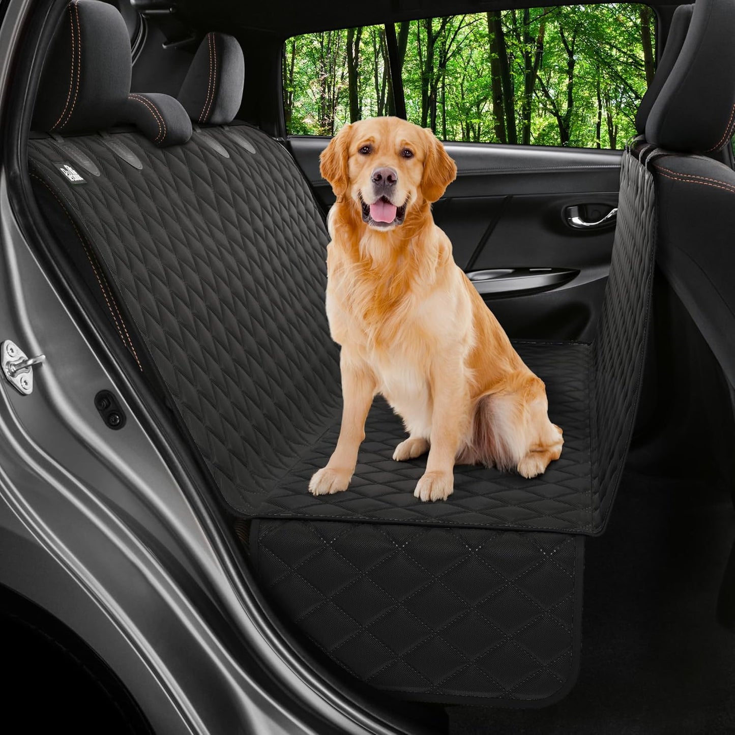Dog Car Seat Cover for Back Seat - Waterproof Hammock Style