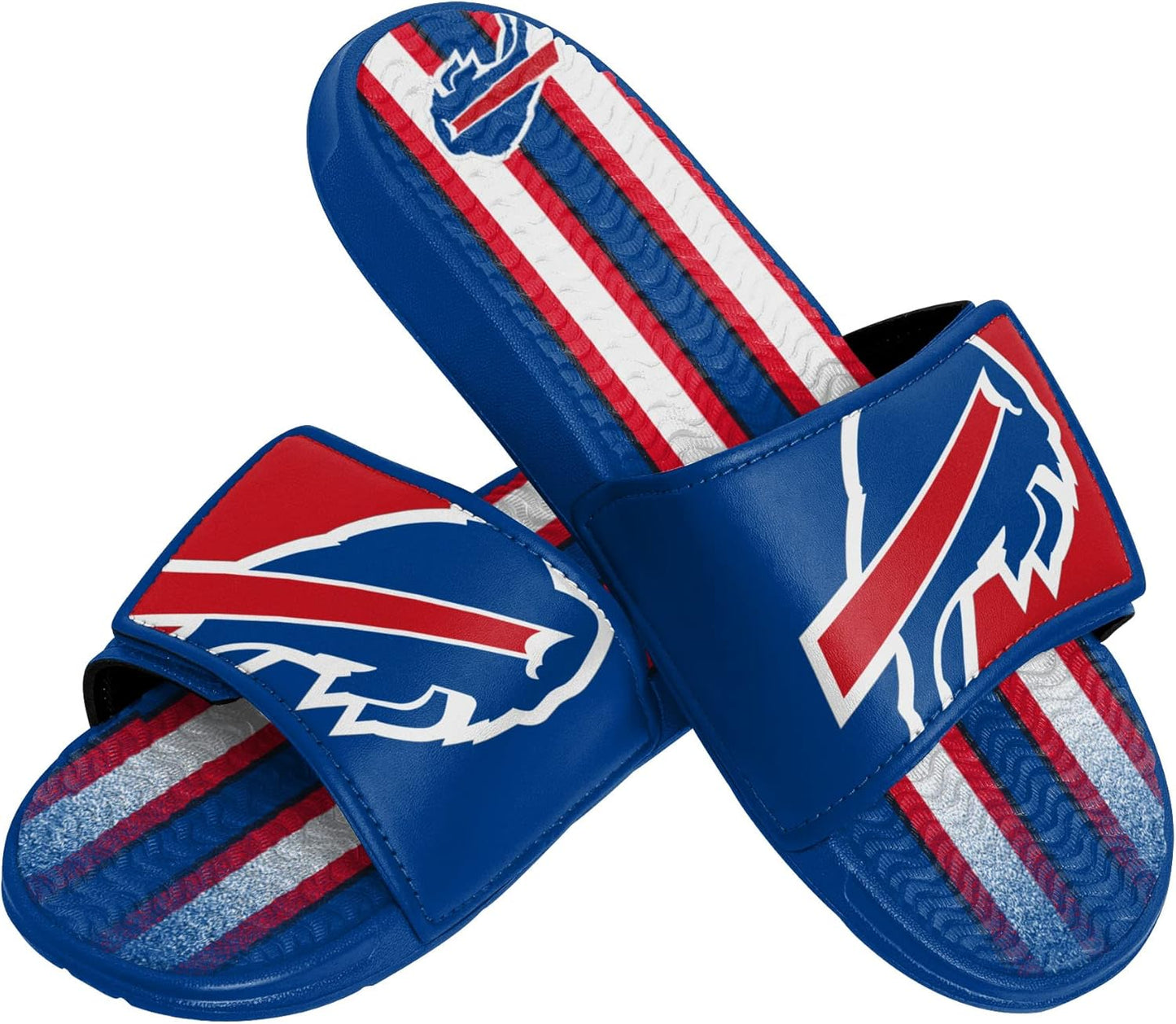 FOCO Men's NFL Team Logo Sport Shower Foam Slide Flip Flop Sandals