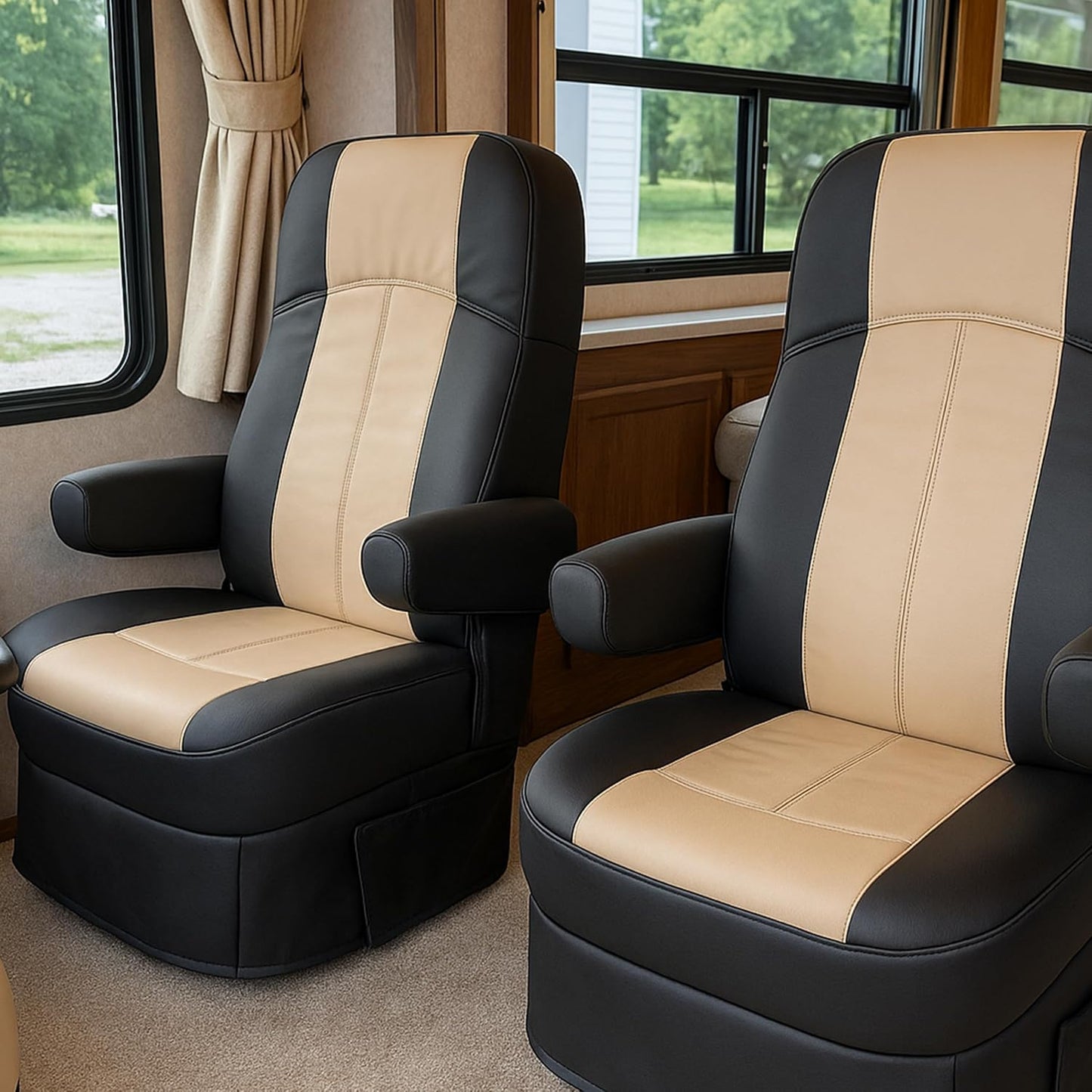 VALUN RV Seat Covers for Captains Chair - Universal Fit & Durable