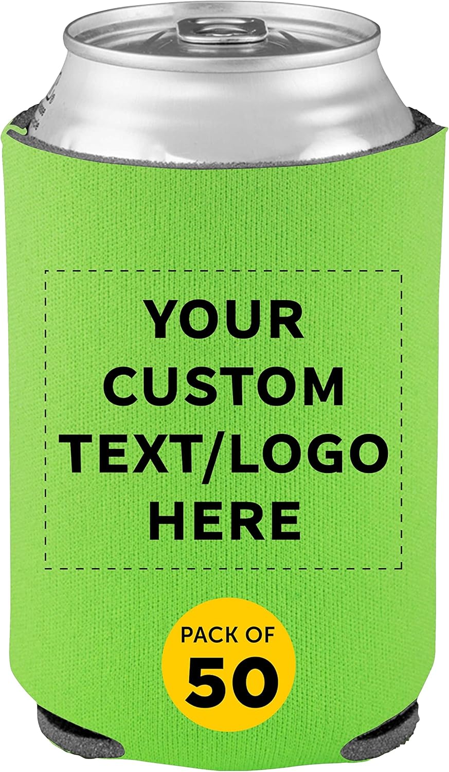 Custom Collapsible Beer Can Coolers Set of 50 for Events