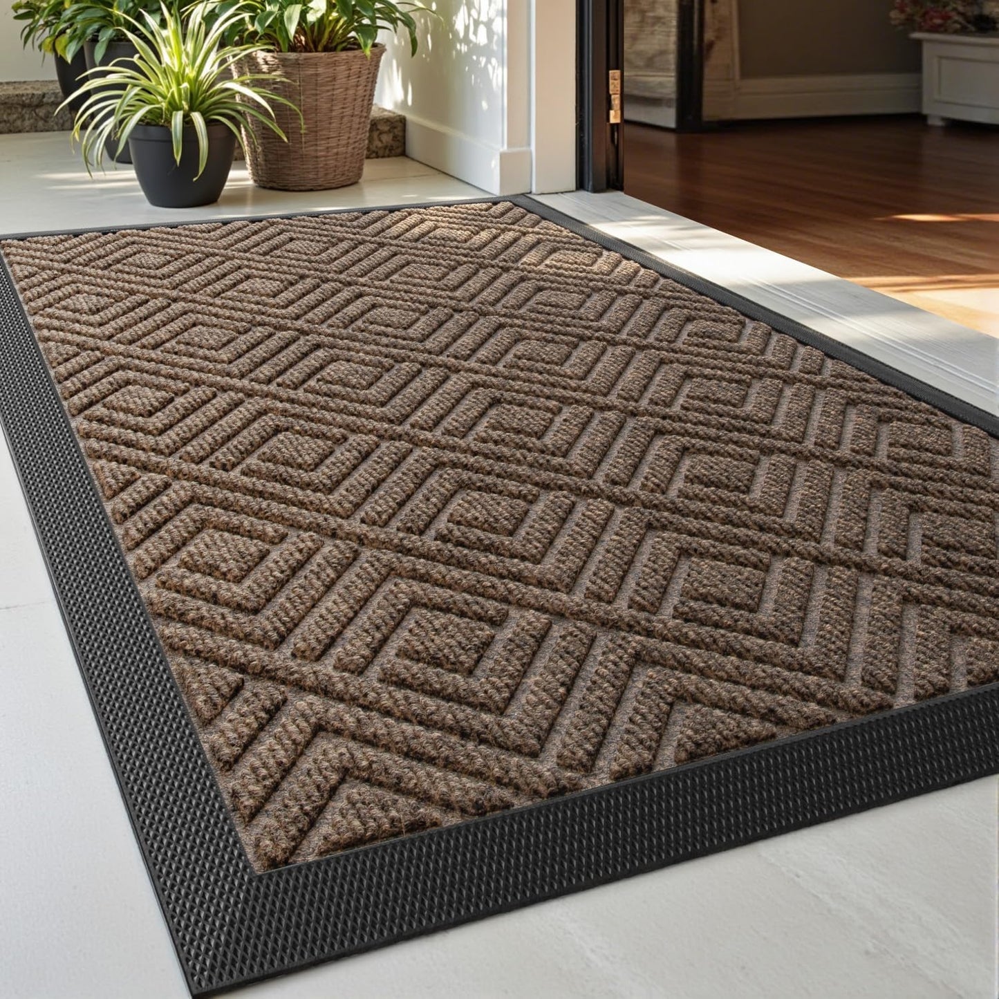DEXI Heavy Duty Rubber Backed Doormat for Outside Entrance