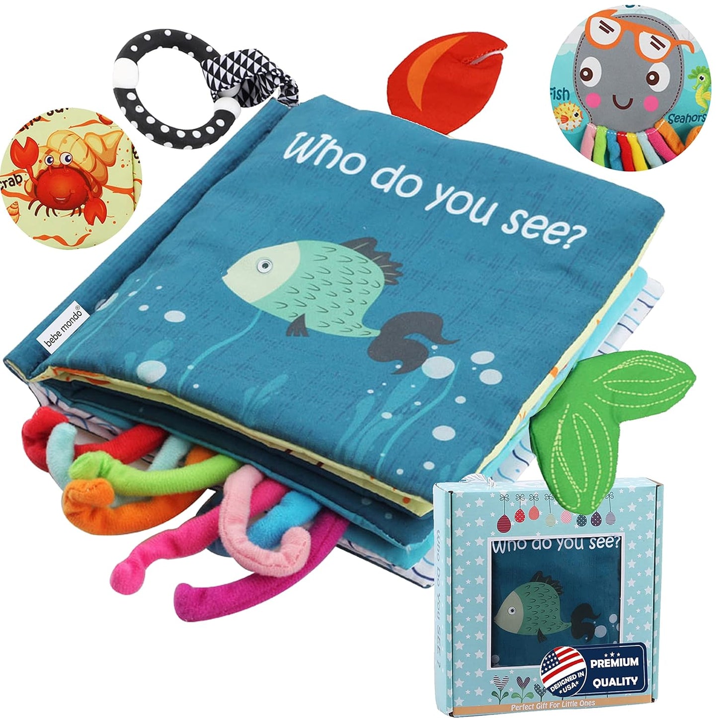 Interactive Fish Soft Baby Book - Early Learning Fun!
