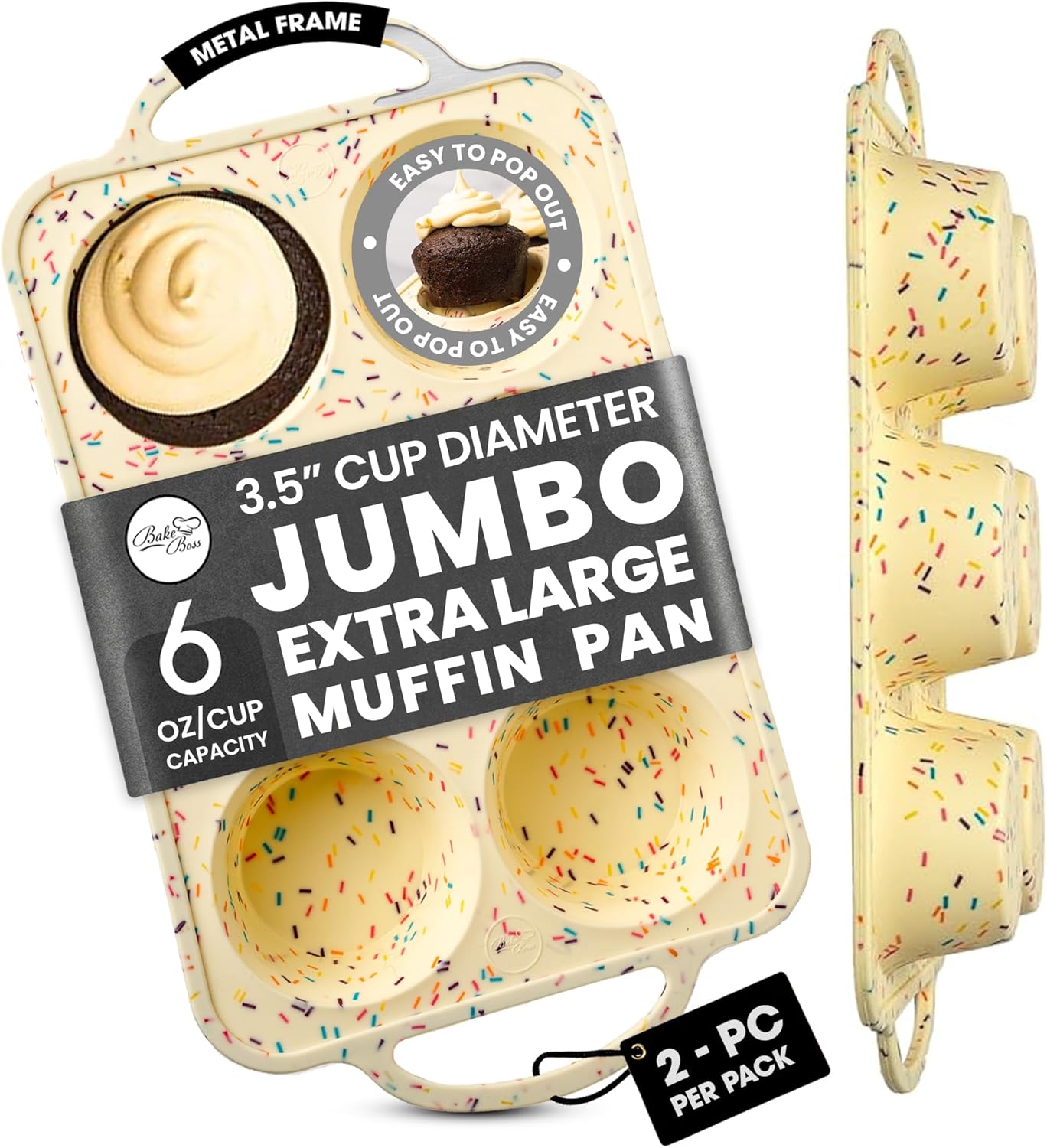 Silicone Jumbo Muffin Pan Set for Easy Baking and Cleanup