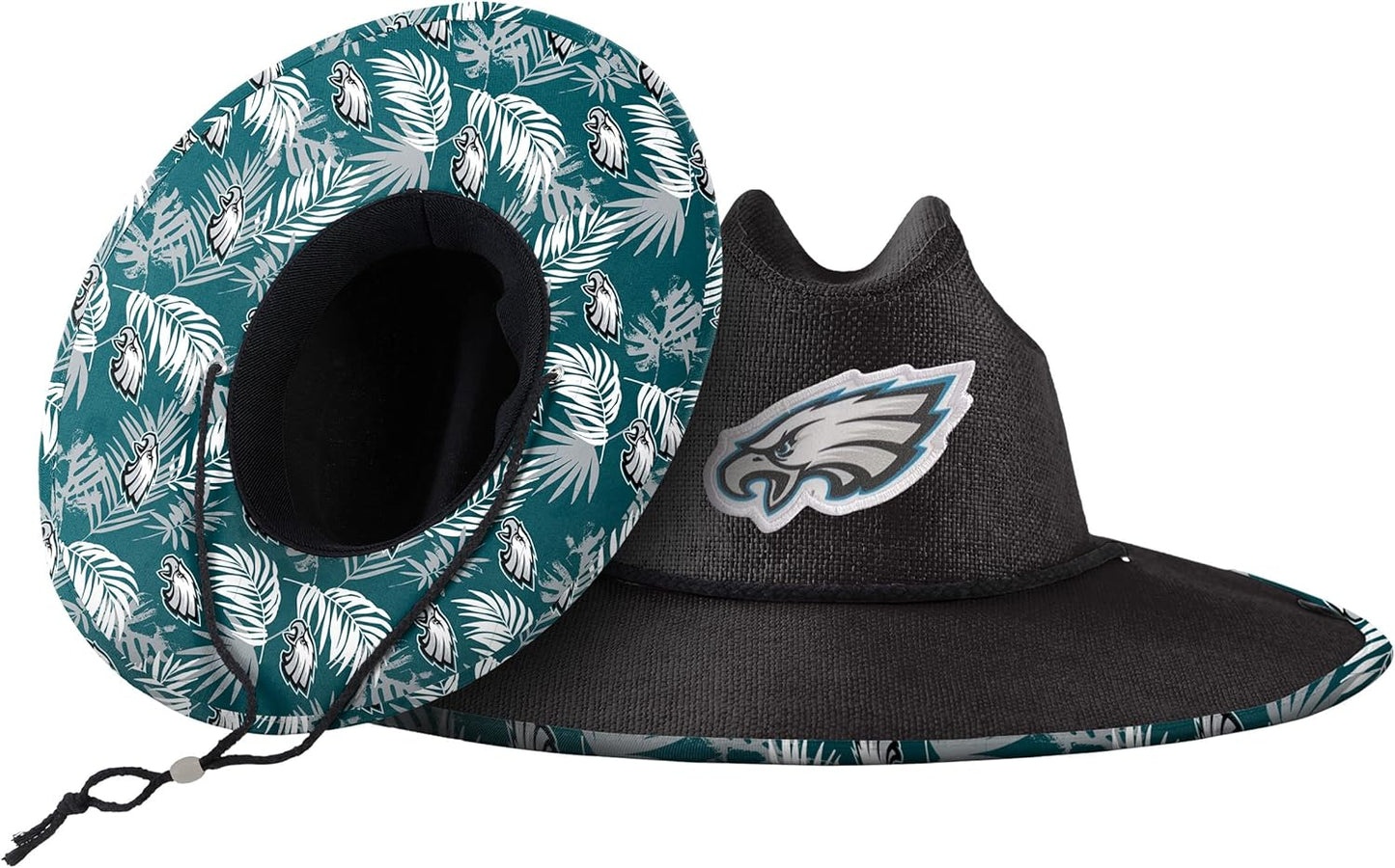 FOCO Men's NFL Team Logo Floral Lifeguard Beach Straw Sun Hat