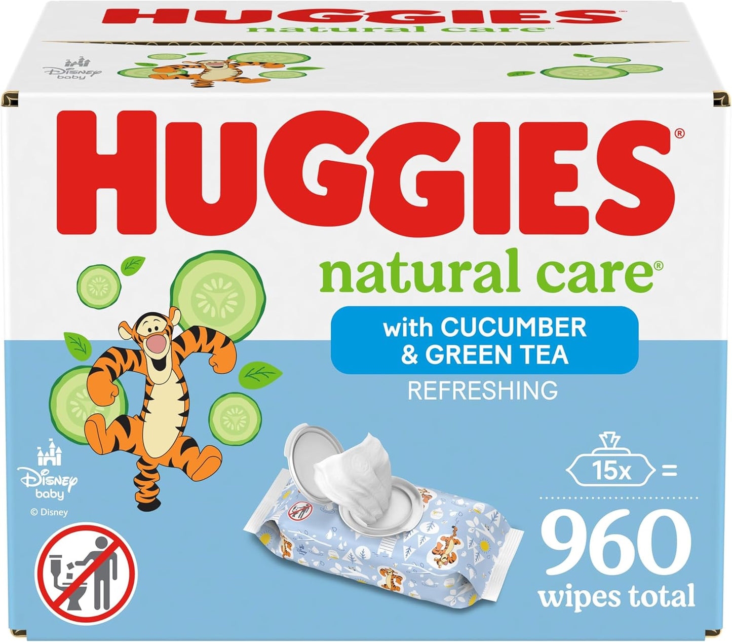 Huggies Refreshing Natural Care Wipes - Hypoallergenic Scented - 960 Wipes