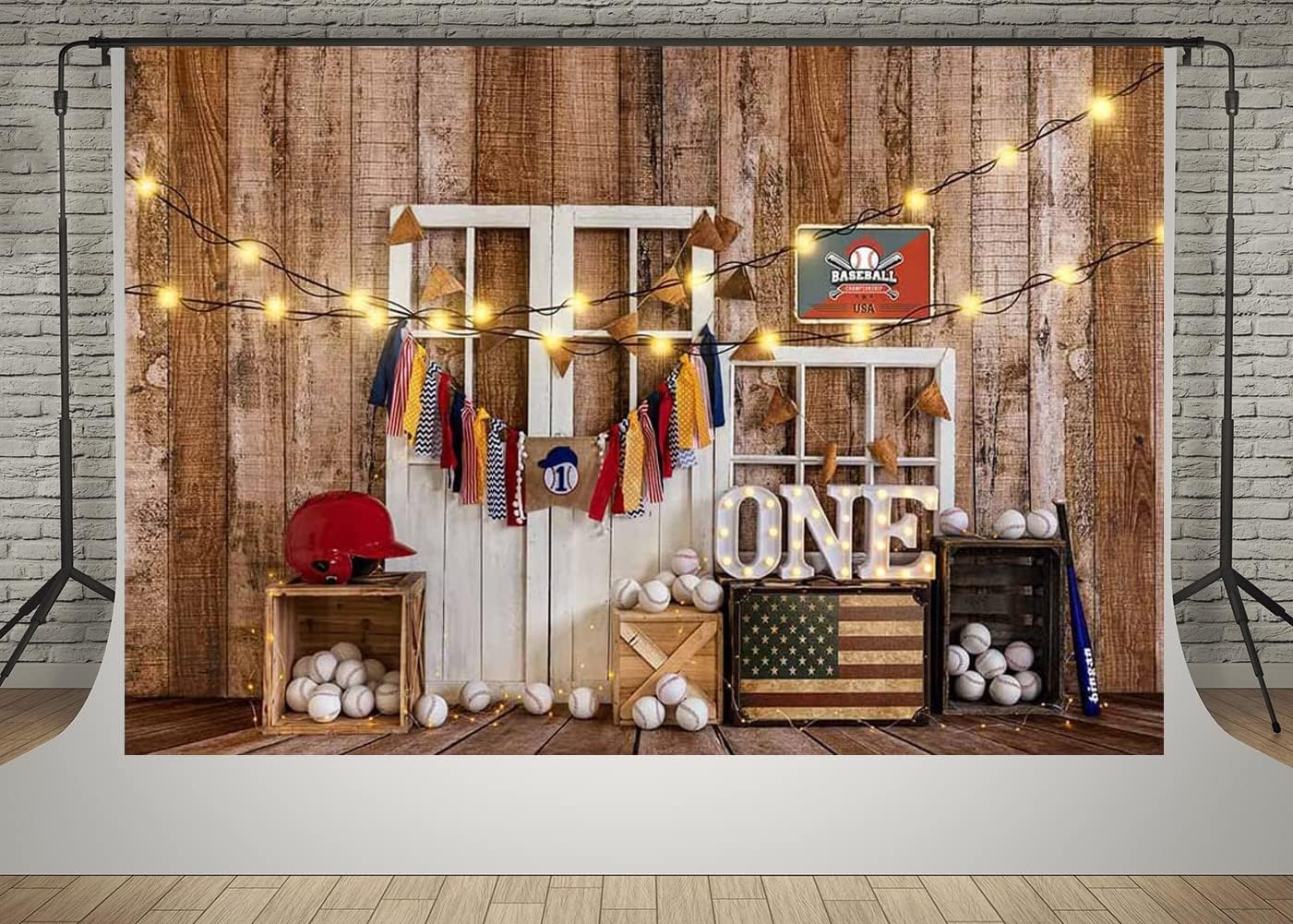 Kate Baseball Theme Party Photography Backdrops for Kids Fun