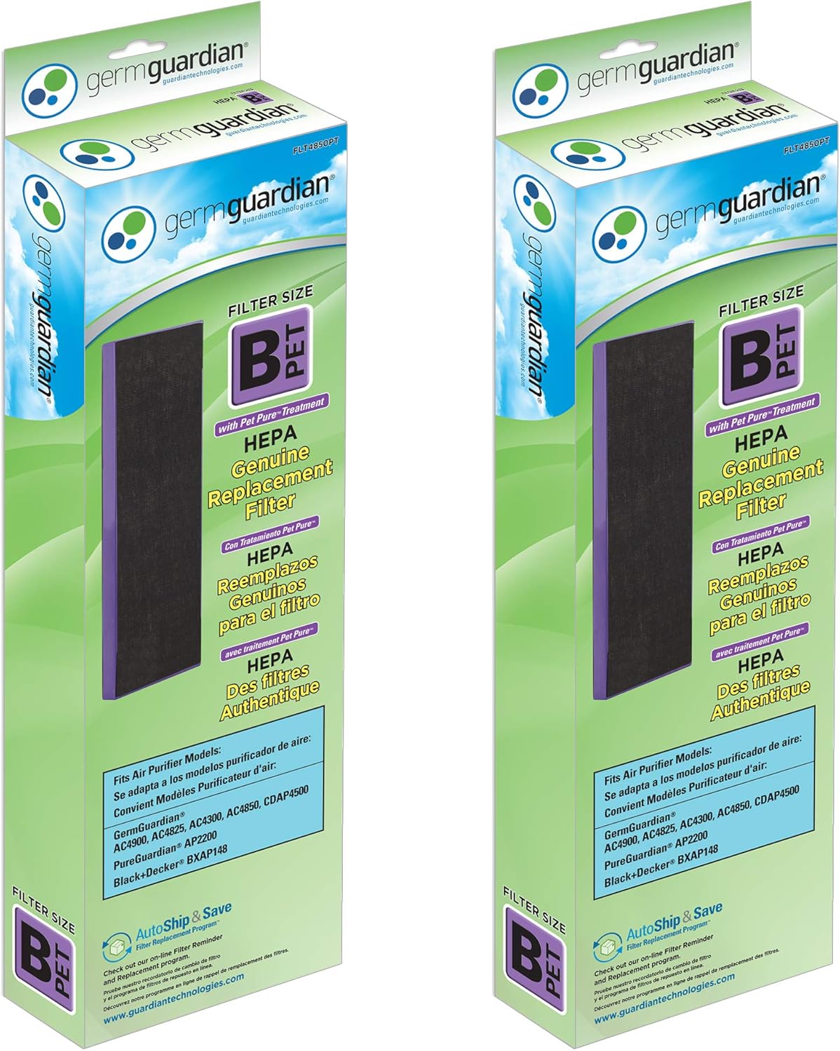 GermGuardian Pet Pure HEPA Filter B for Cleaner Indoor Air
