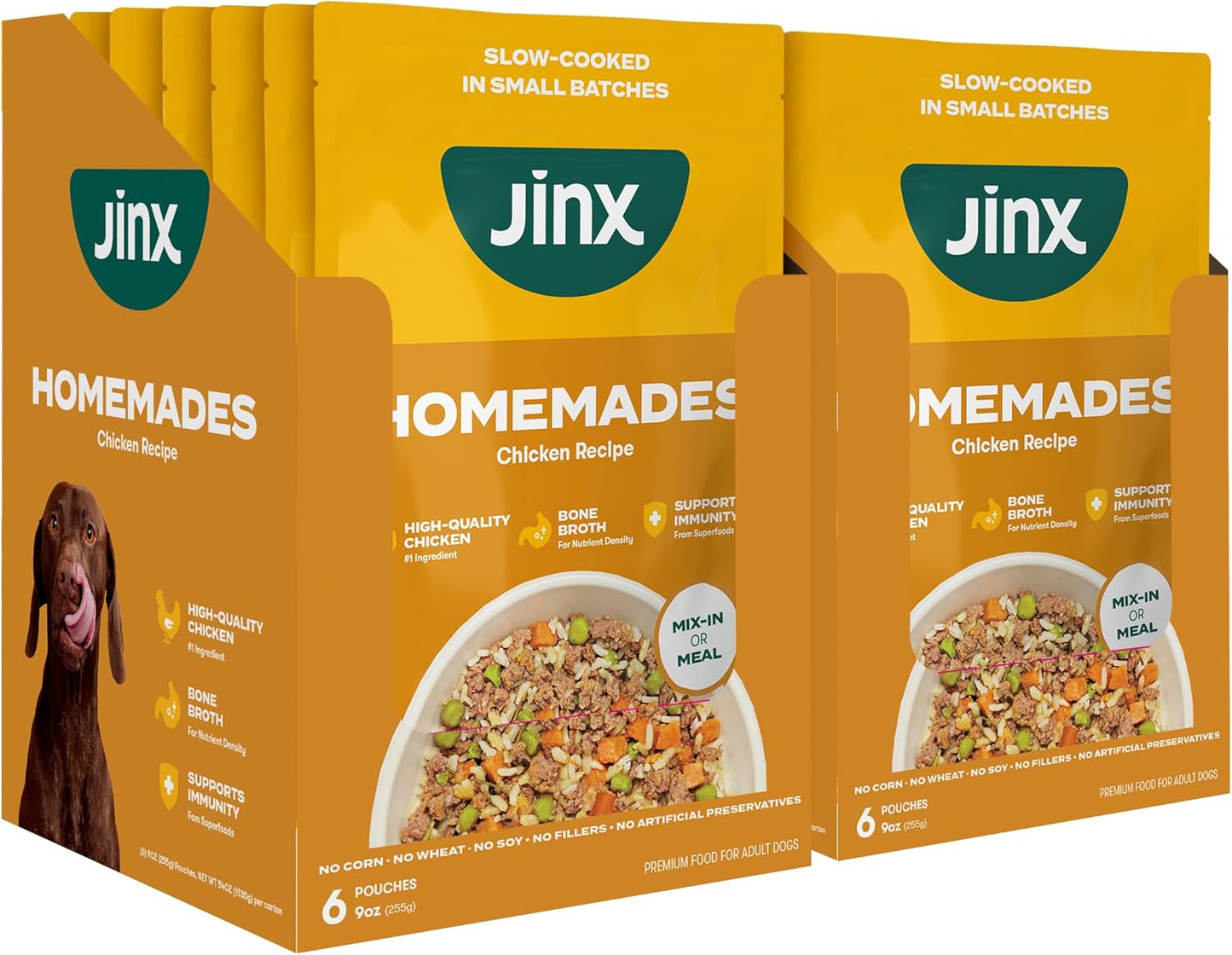 Jinx Chicken Wet Dog Food Topper for Picky Eaters and Seniors