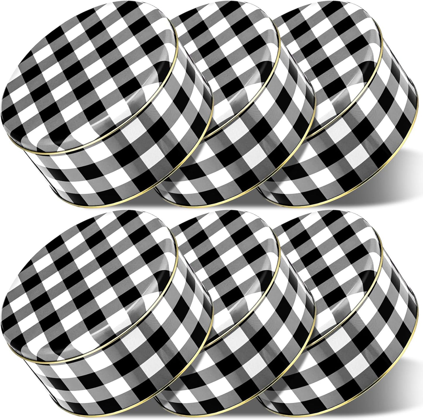 6 Pcs Christmas Cookie Tins for Holiday Baking and Storage