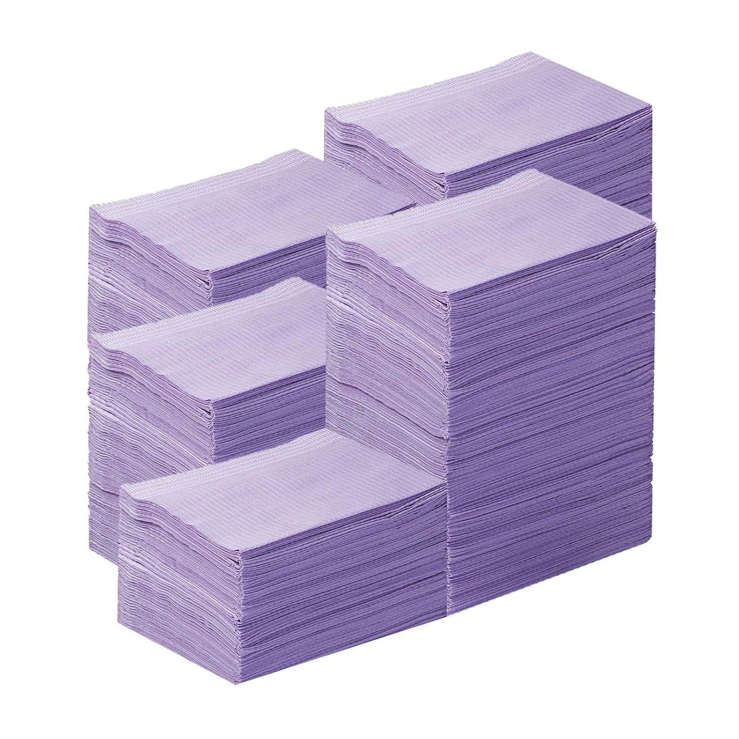 JMU Dental Bibs 500 Pack - Purple Disposable 3-Ply Bibs