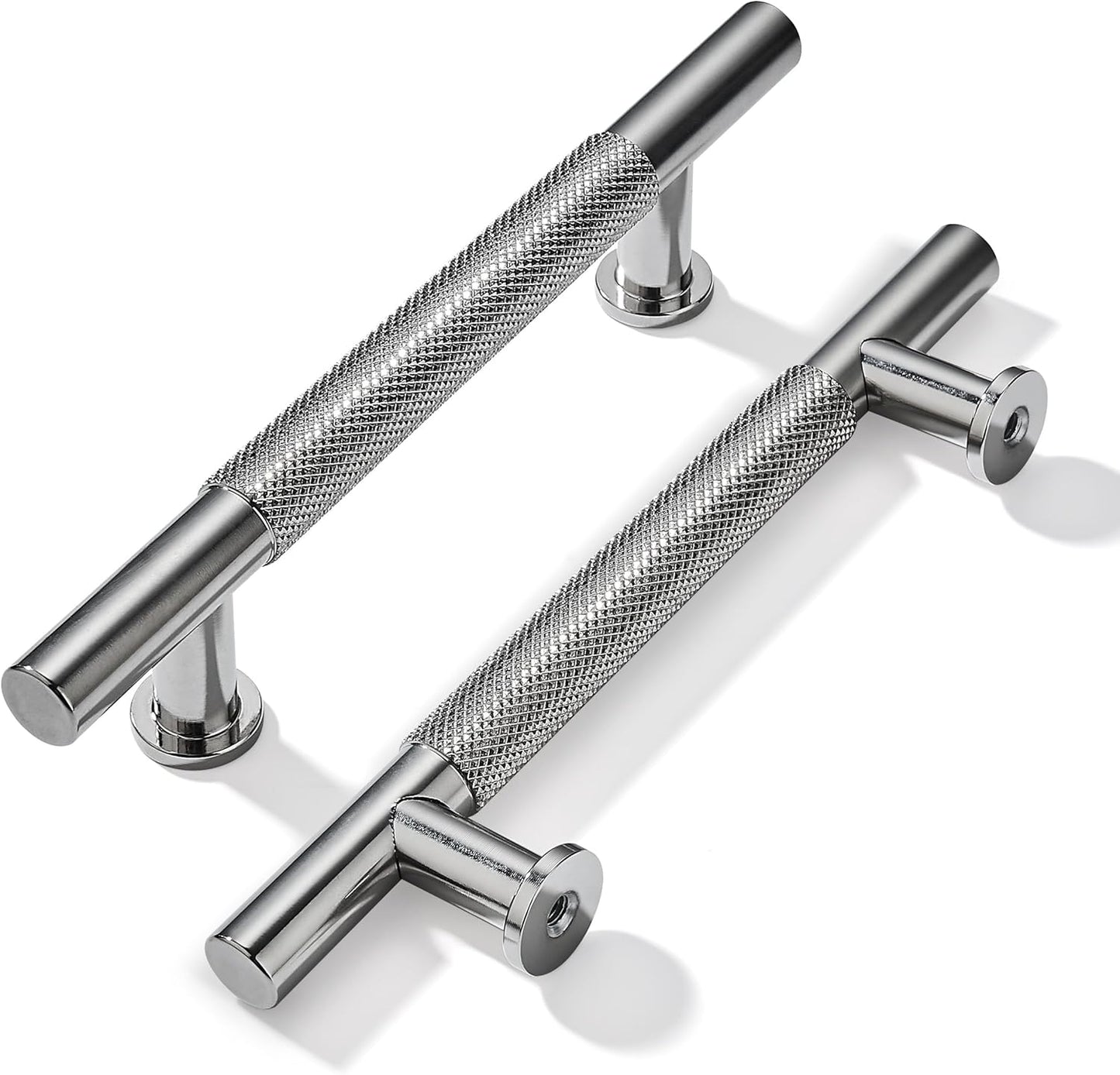 Stylish 10 Pack 5 Inch Drawer Handles in Brushed Nickel Finish
