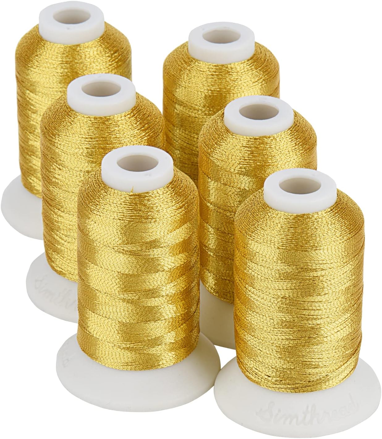 500M Gold Metallic Thread for Embroidery & Sewing