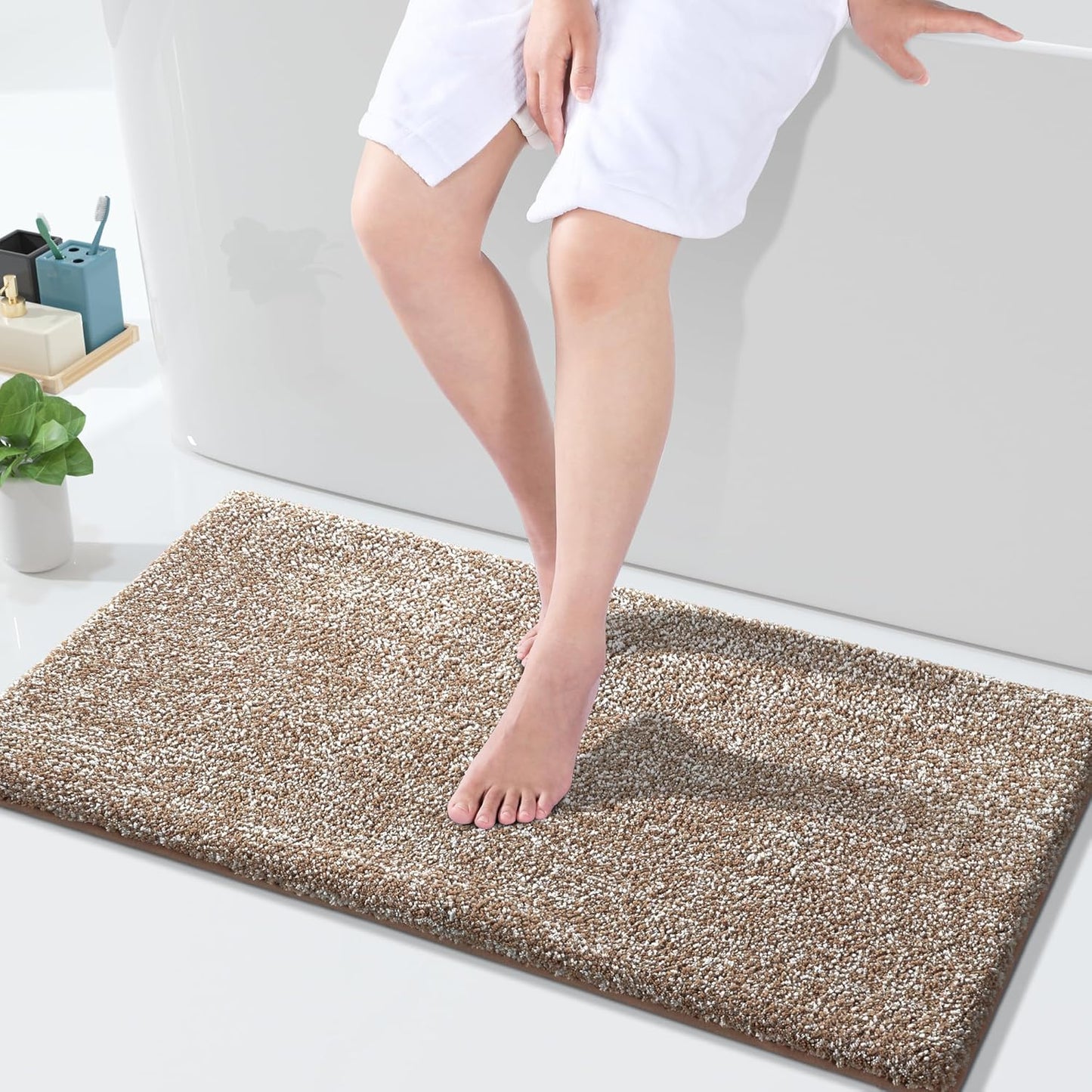 Yimobra Large Non Slip Washable Bathroom Rugs for Comfort