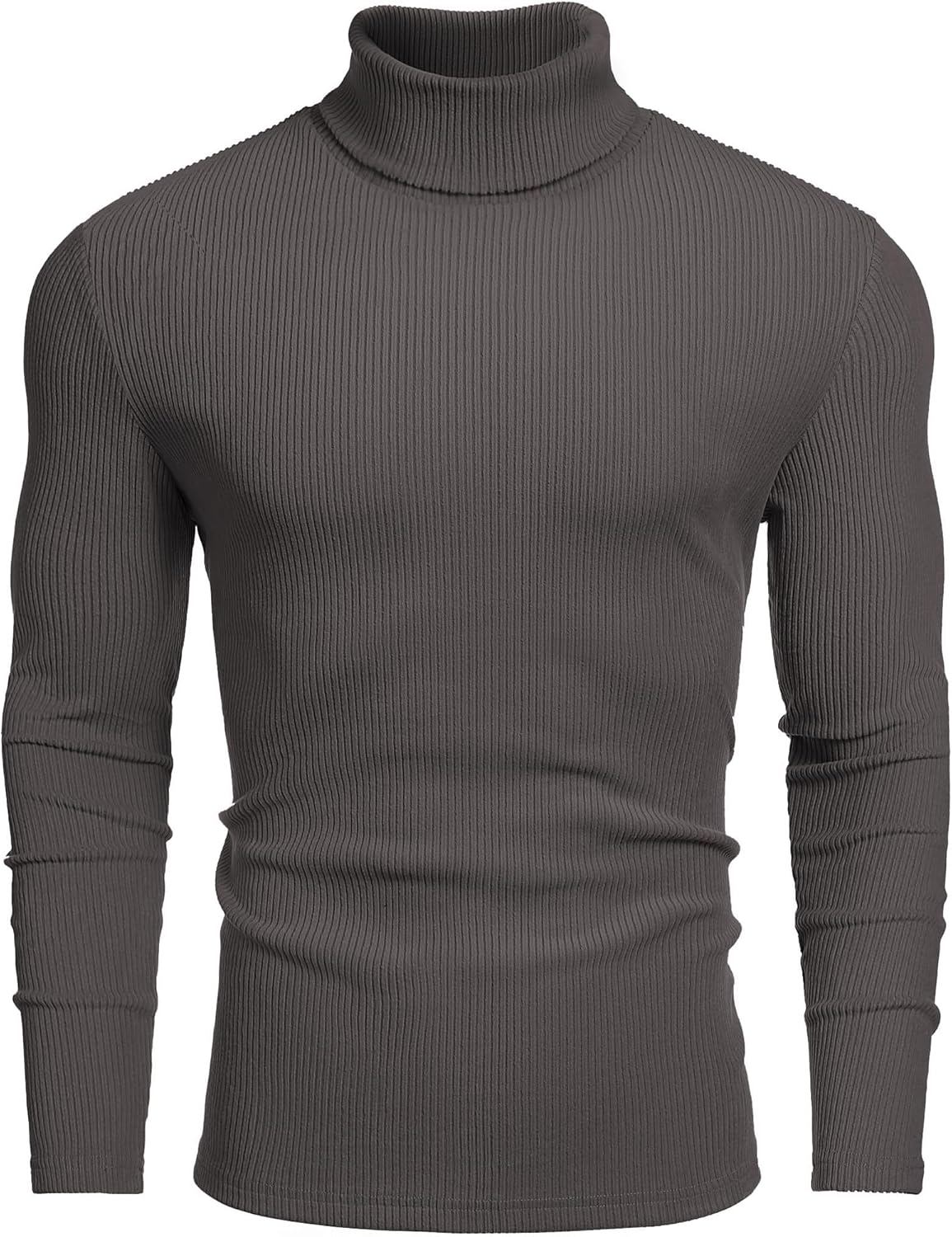 Men's Ribbed Turtleneck Sweater for Casual and Formal Wear